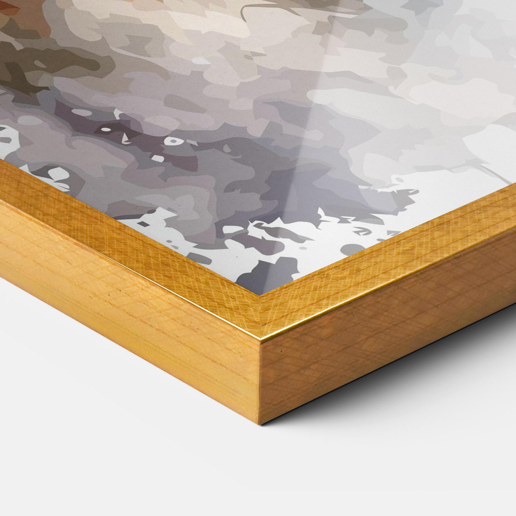 Plakat w Ramie White Tiger Art mockup 3