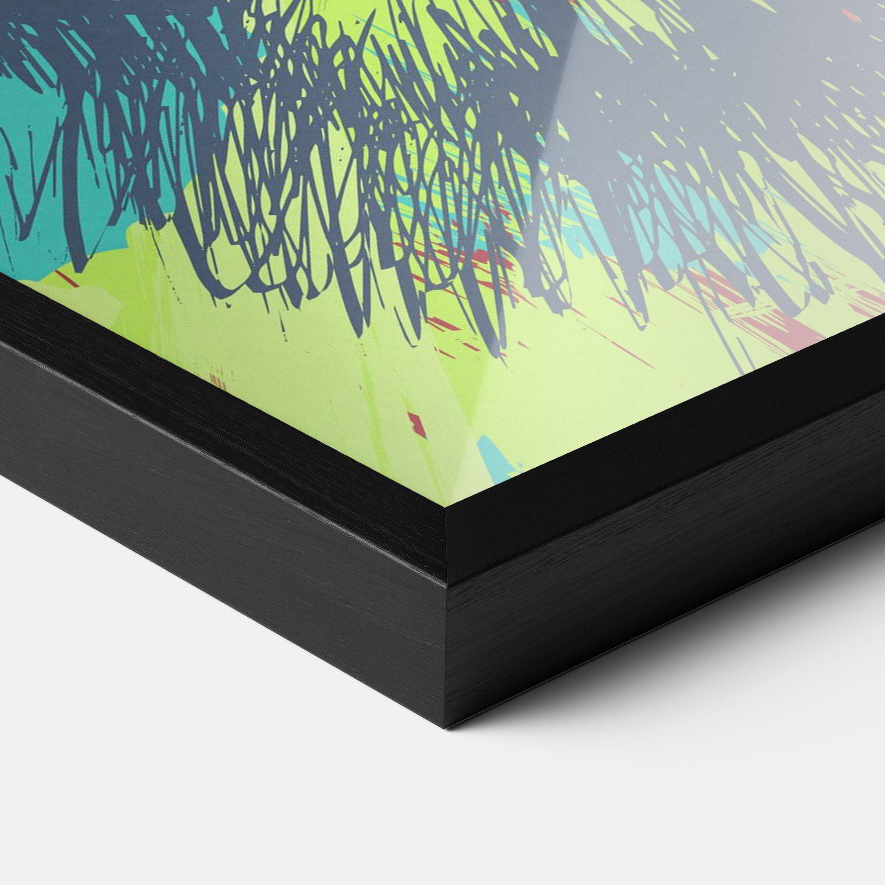 Plakat w Ramie Blue Green Tiger mockup 3