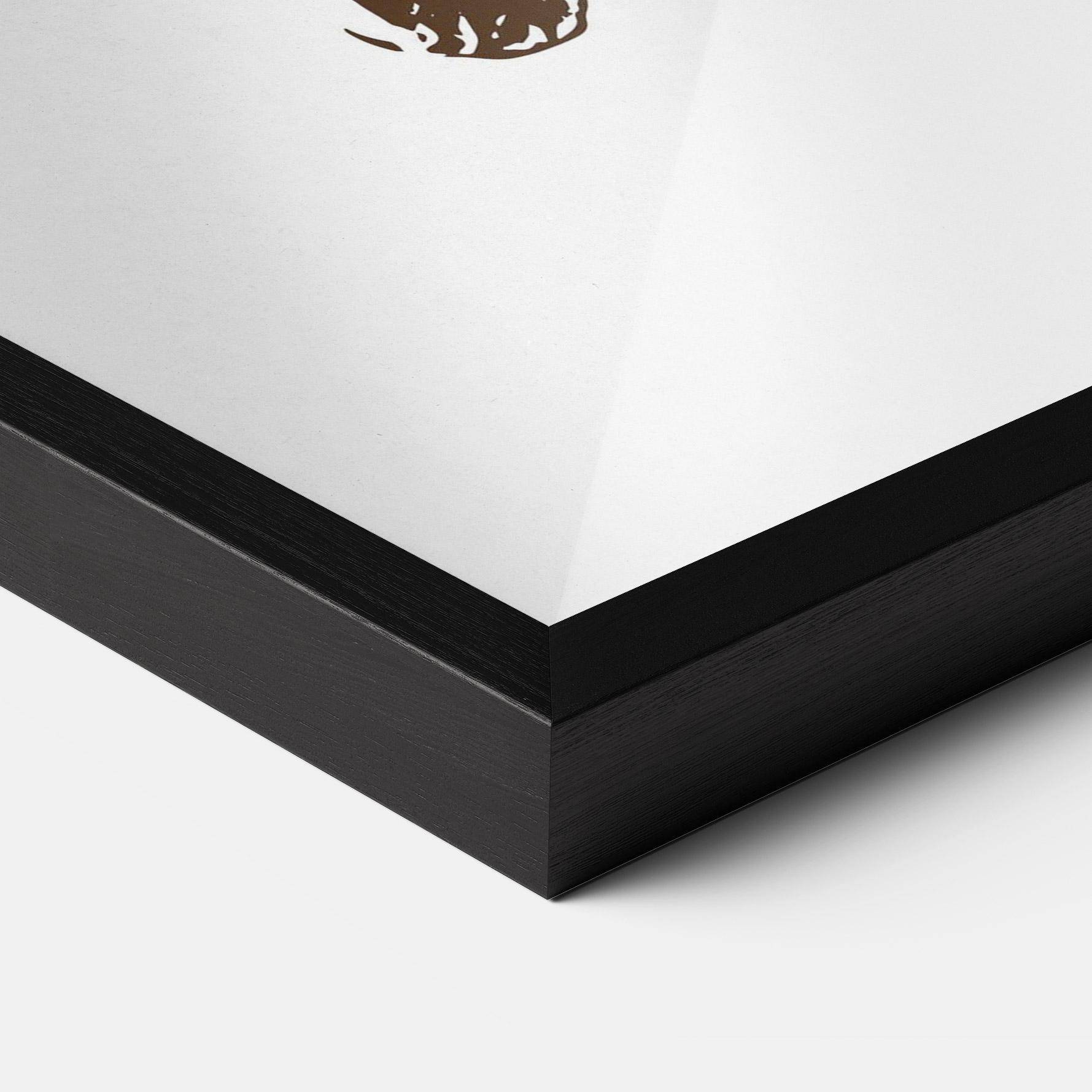 Plakat w Ramie Brown Line Tiger mockup 3