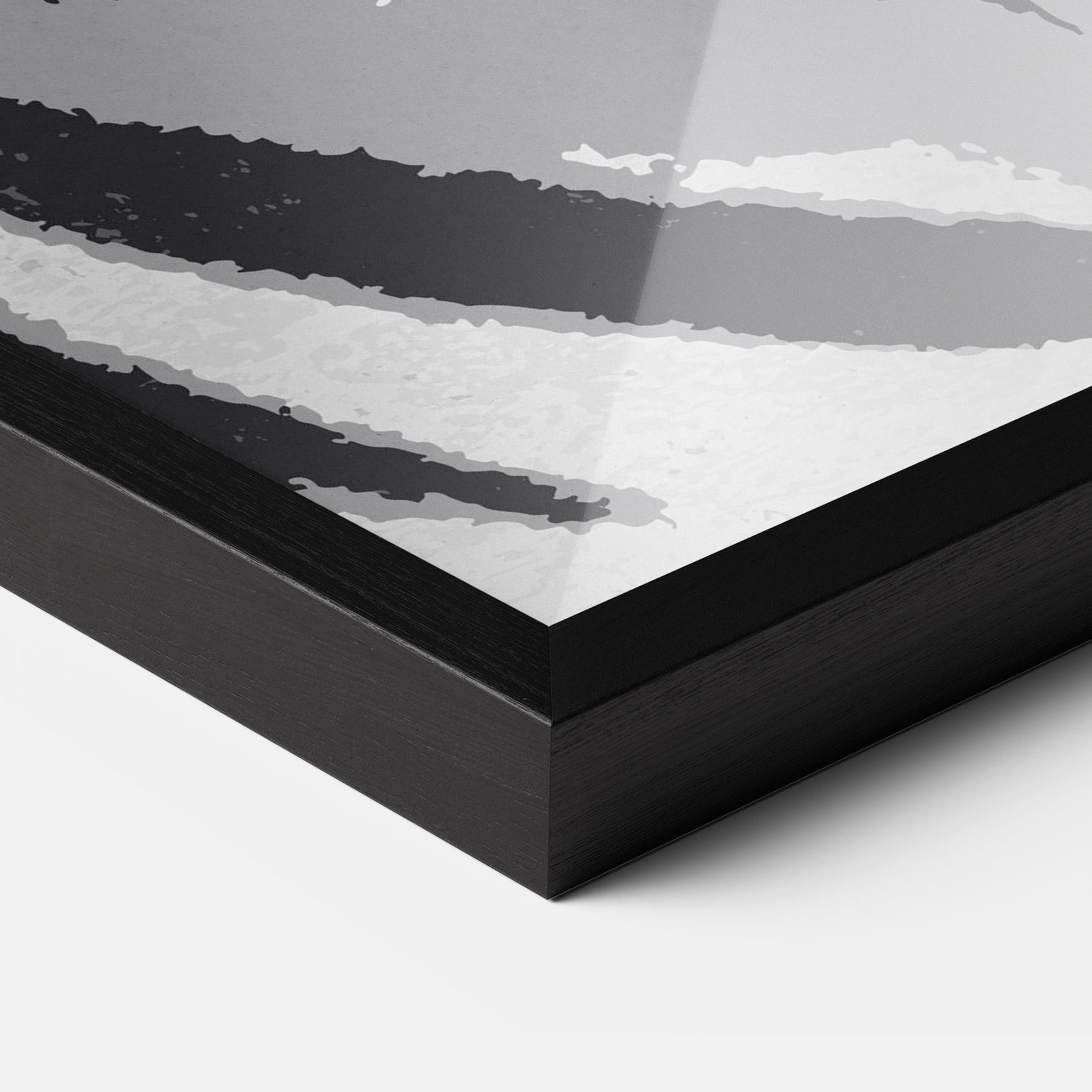 Plakat w Ramie Grey Tiger Head mockup 3