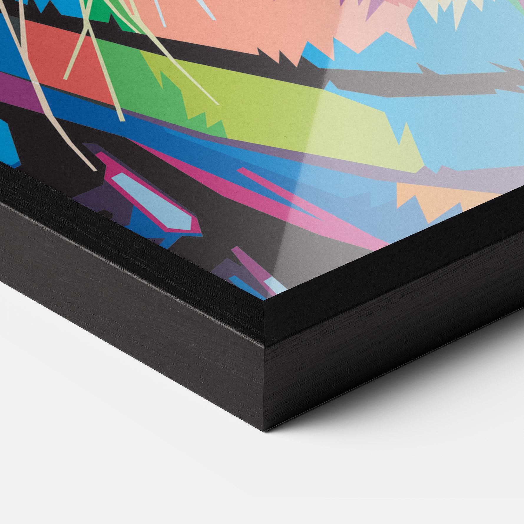 Plakat w Ramie Mix Color Tiger mockup 3