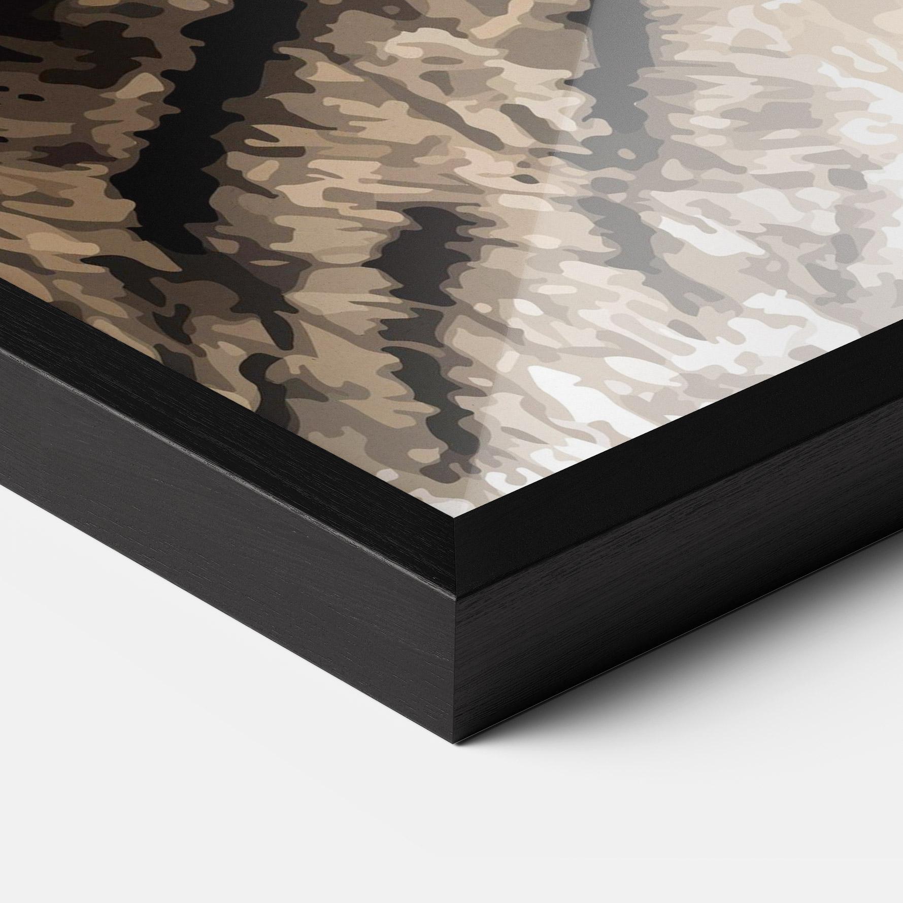 Plakat w Ramie Pretty Tiger Art mockup 3