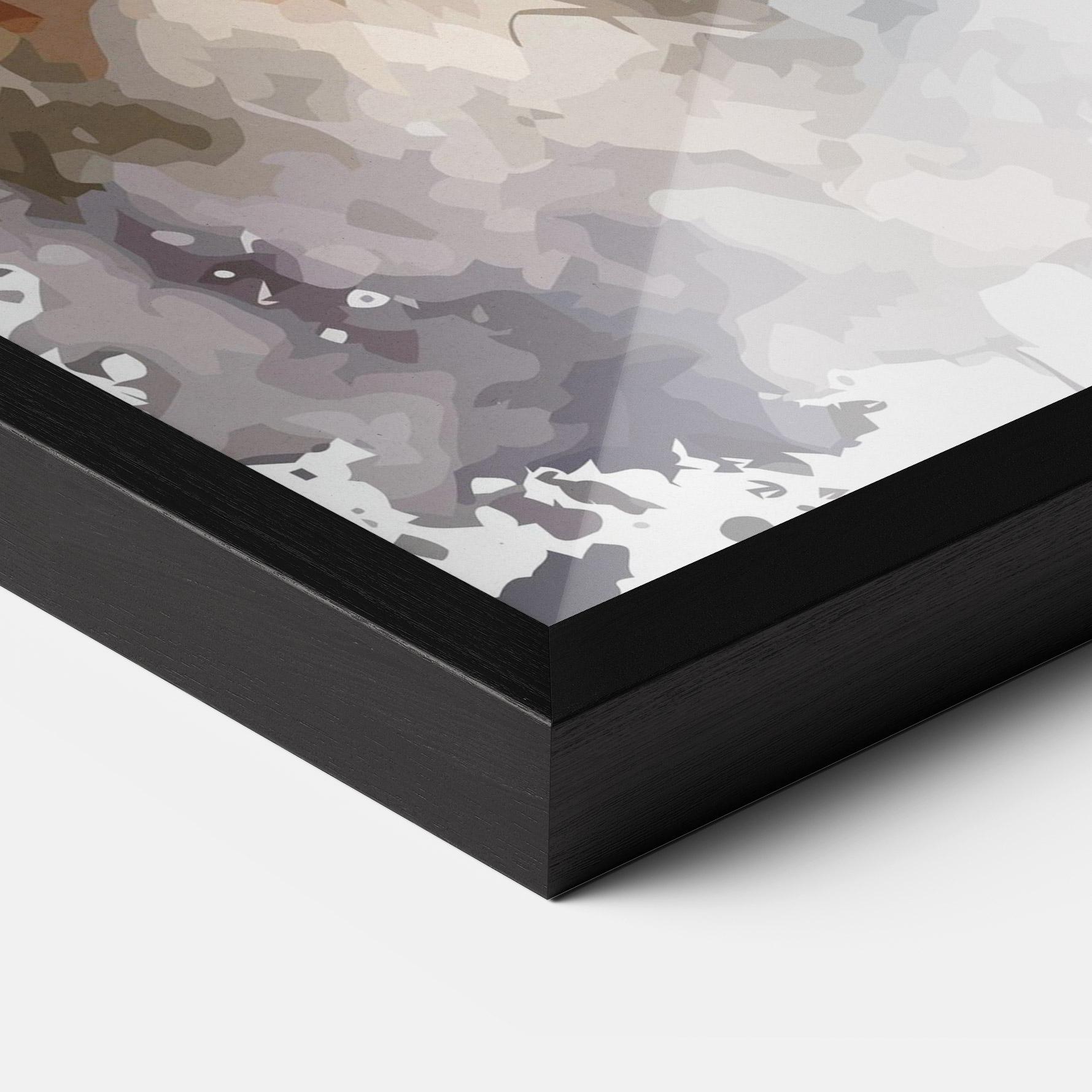 Plakat w Ramie White Tiger Art mockup 3