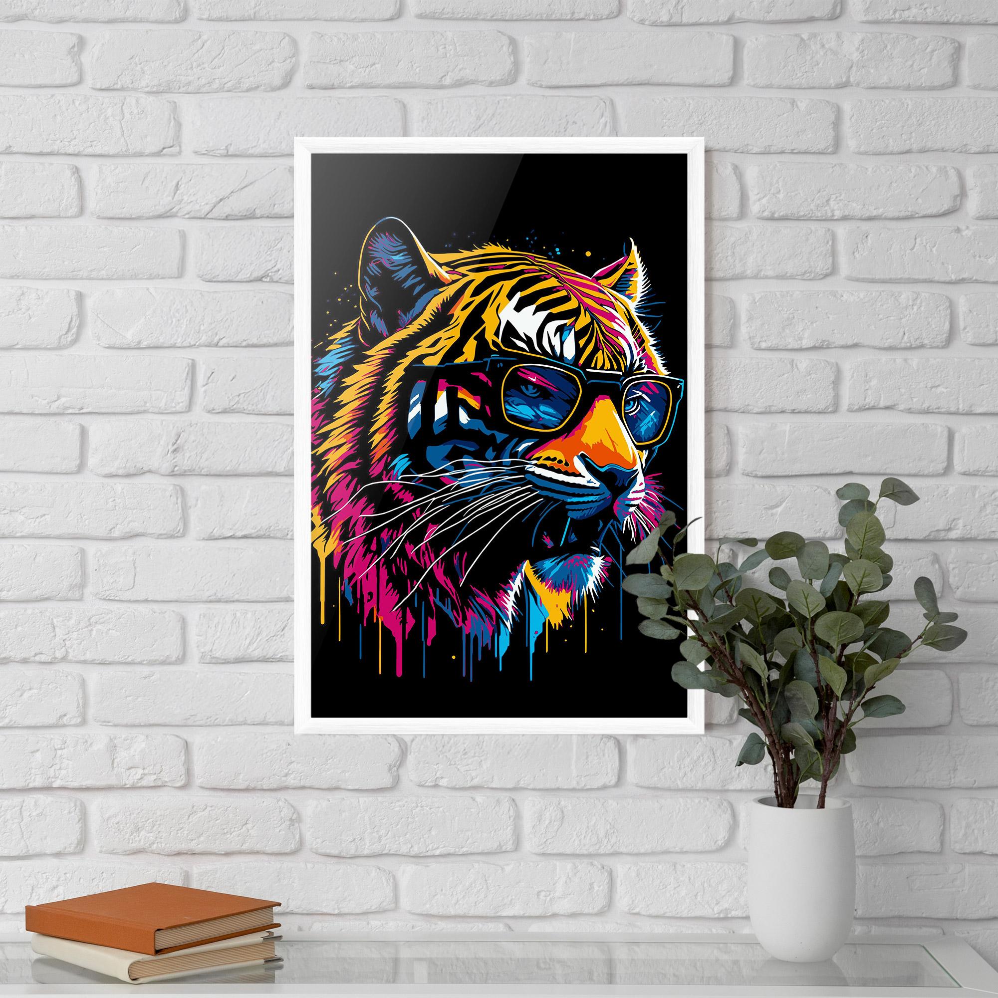 Plakat w Ramie Cool Tiger mockup 5
