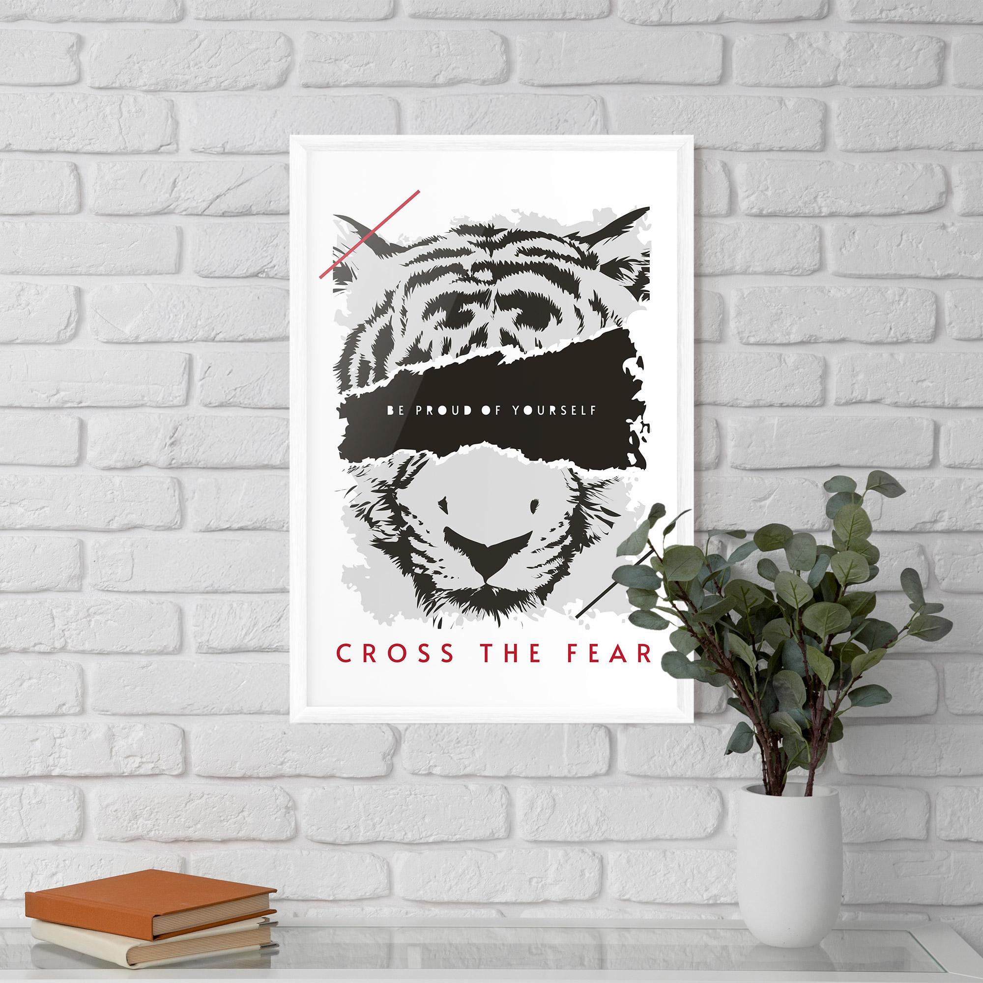 Plakat w Ramie Cross The Fear mockup 5
