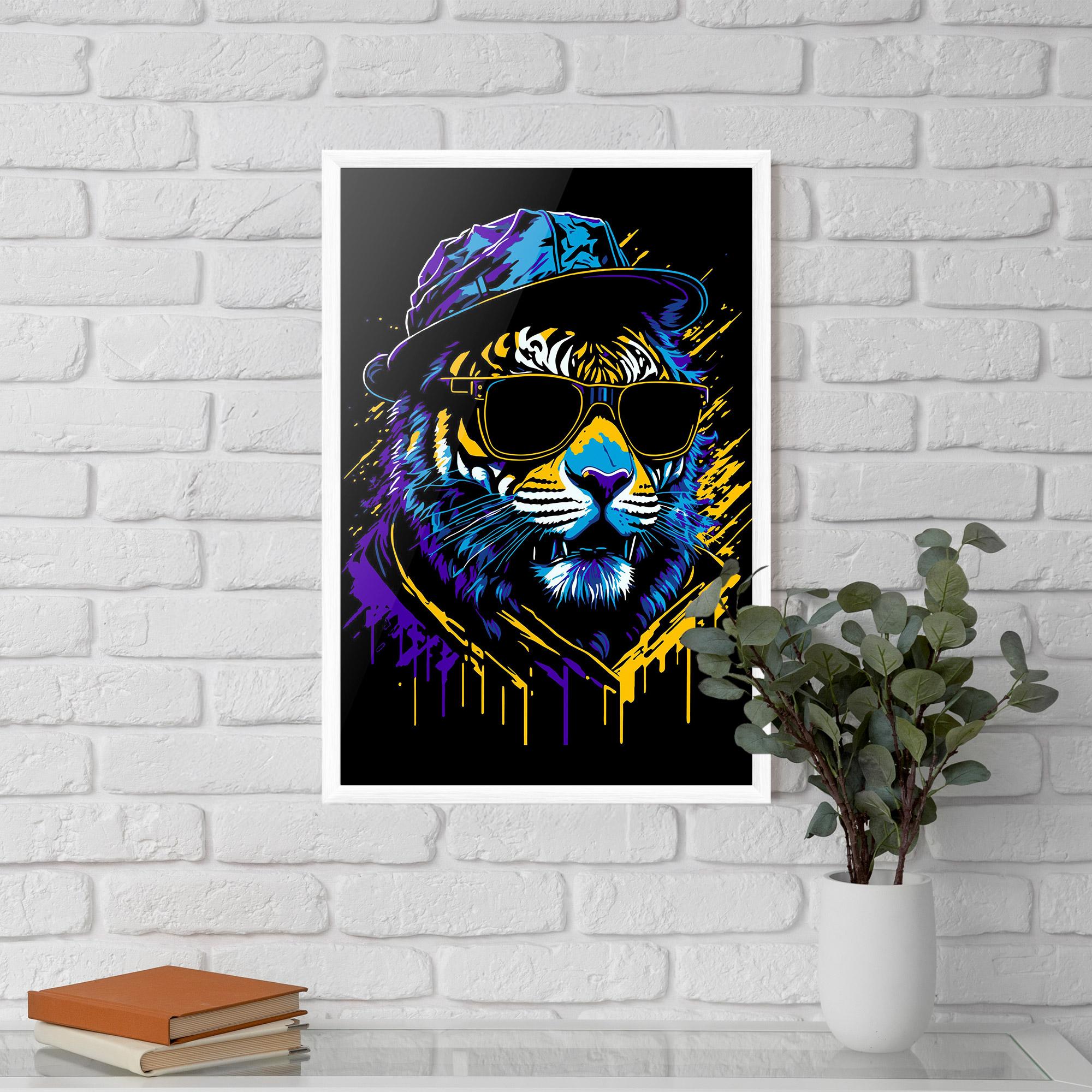 Plakat w Ramie Glasses Tiger mockup 5