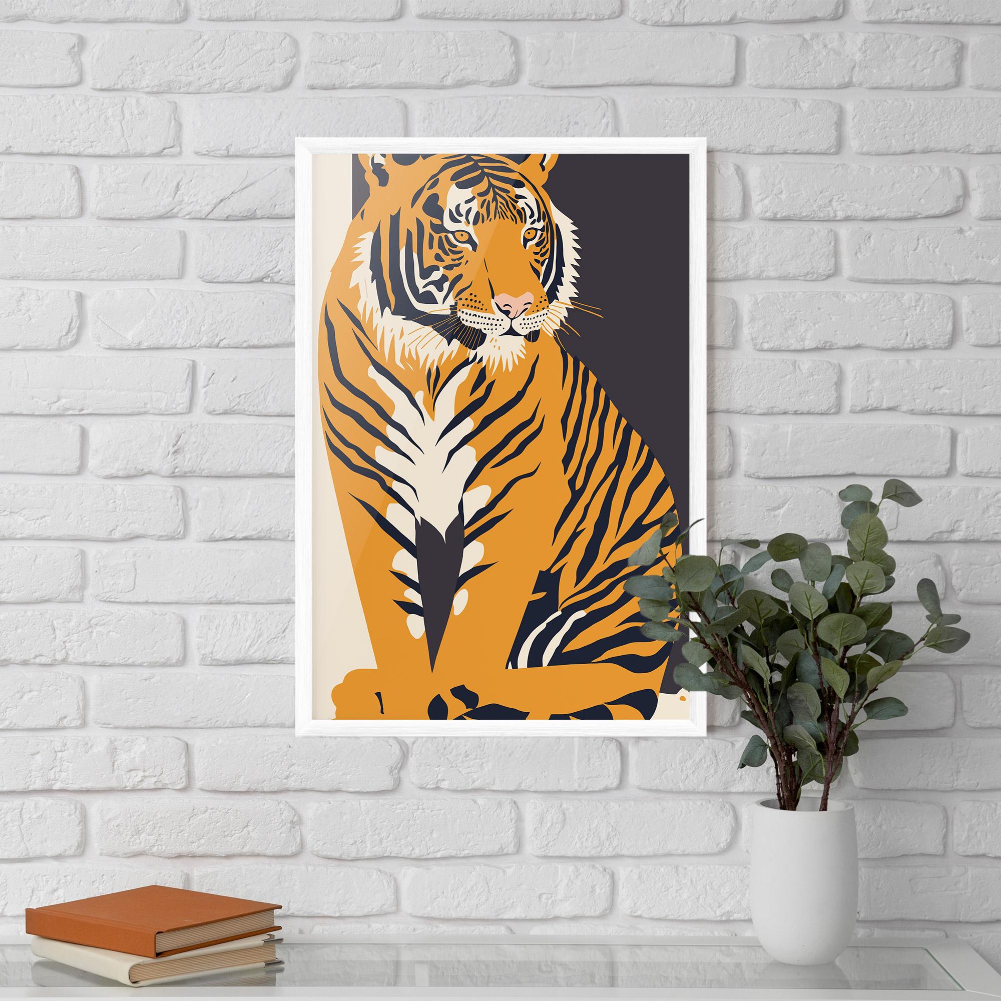 Plakat w Ramie Orange Tiger mockup 5