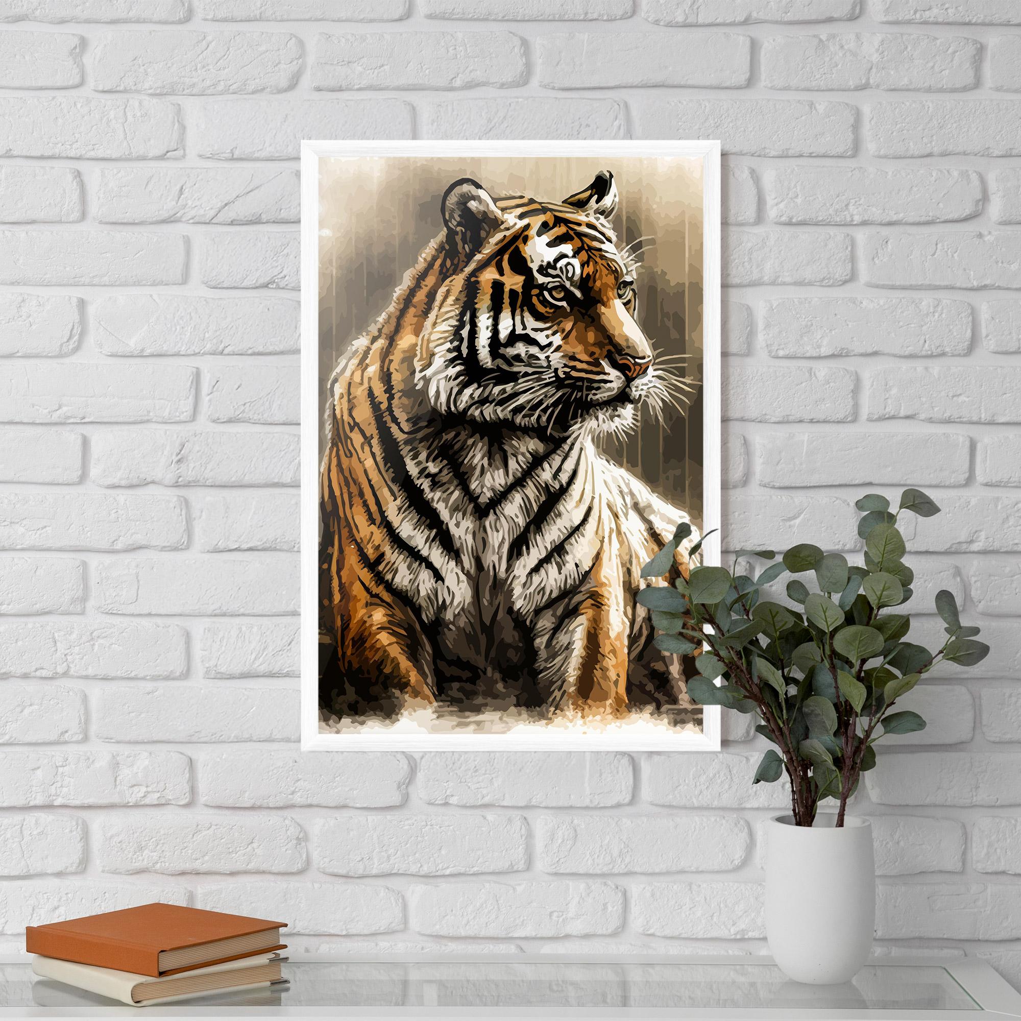 Plakat w Ramie Rain Tiger mockup 5