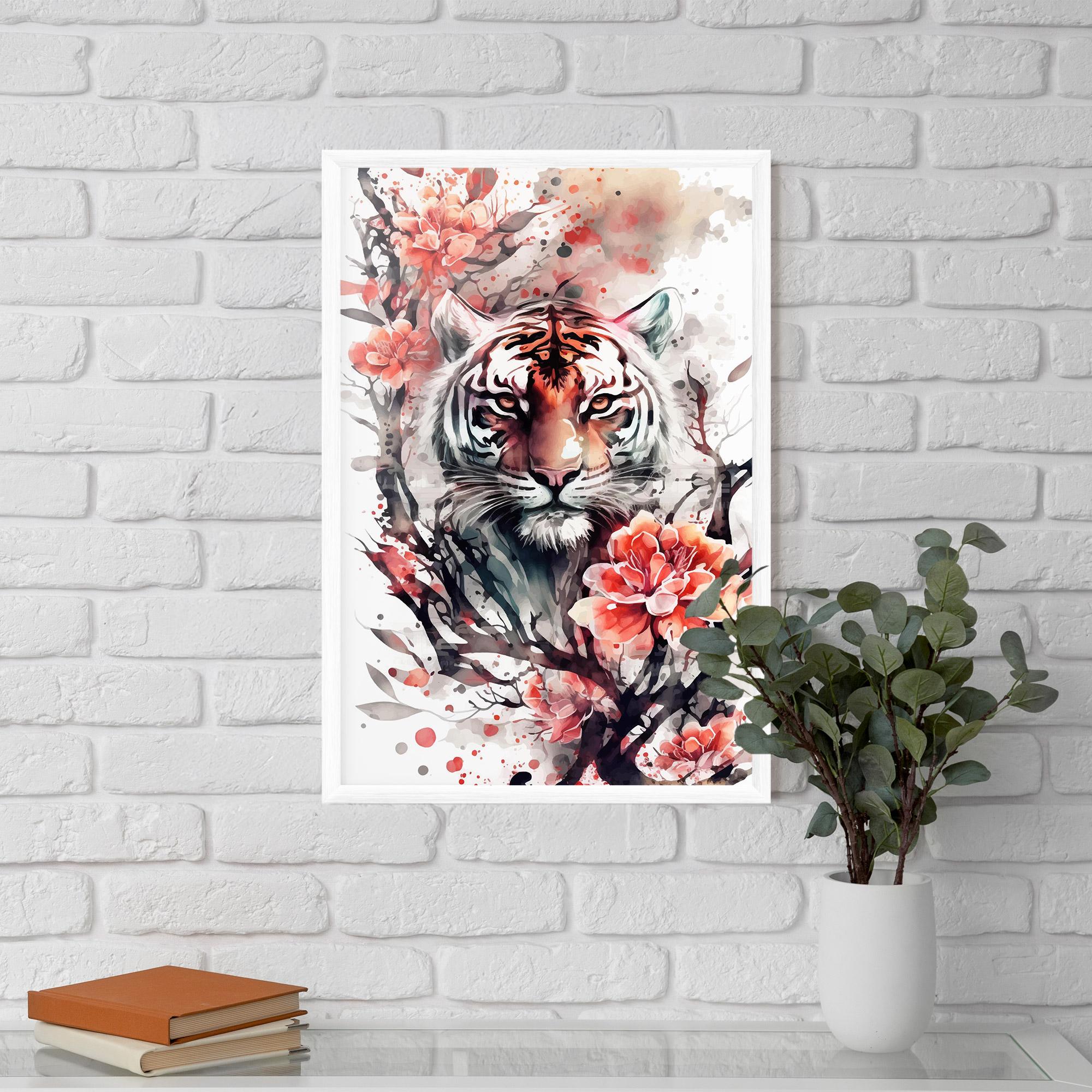 Plakat w Ramie Red Tiger mockup 5