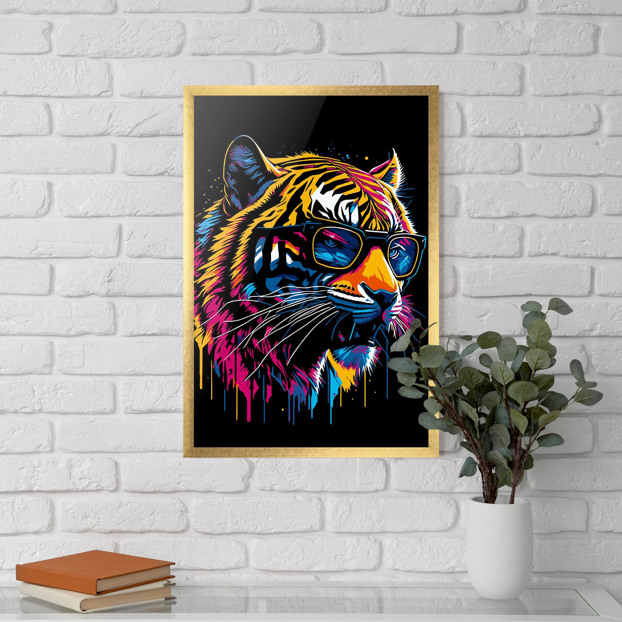 Plakat w Ramie Cool Tiger mockup 5