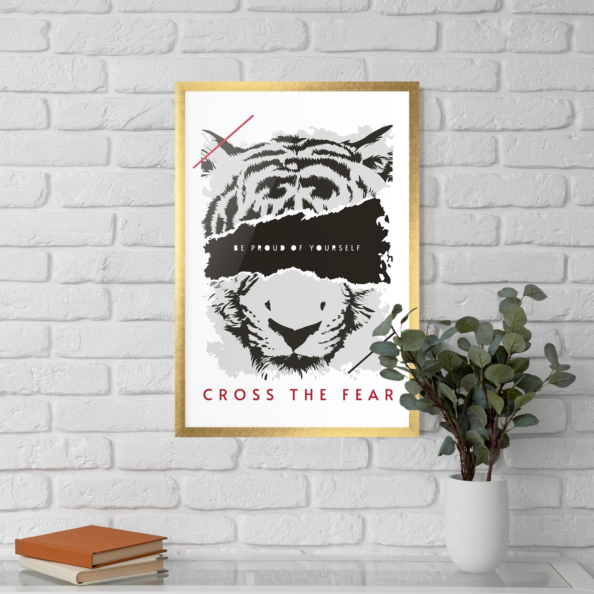 Plakat w Ramie Cross The Fear mockup 5