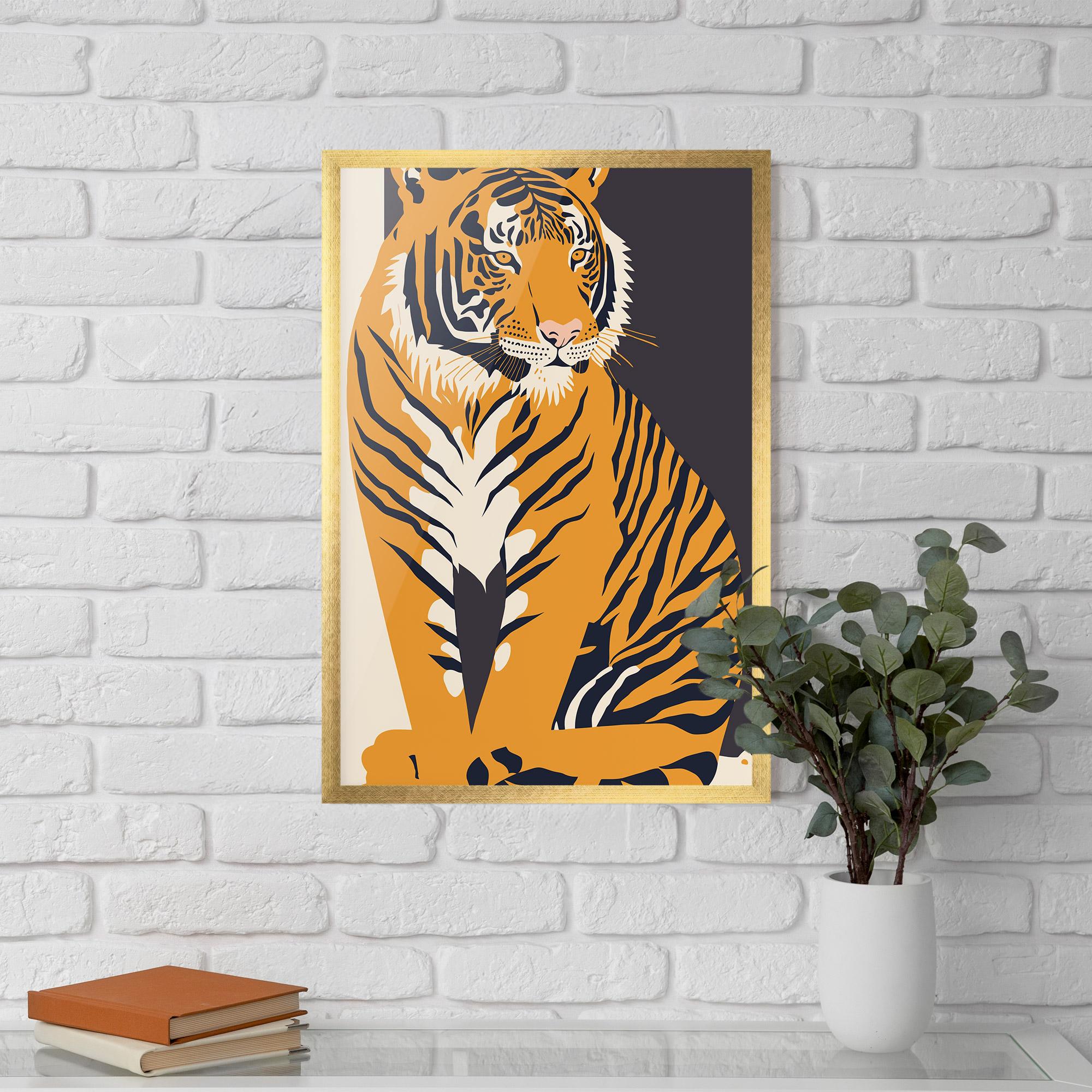 Plakat w Ramie Orange Tiger mockup 5
