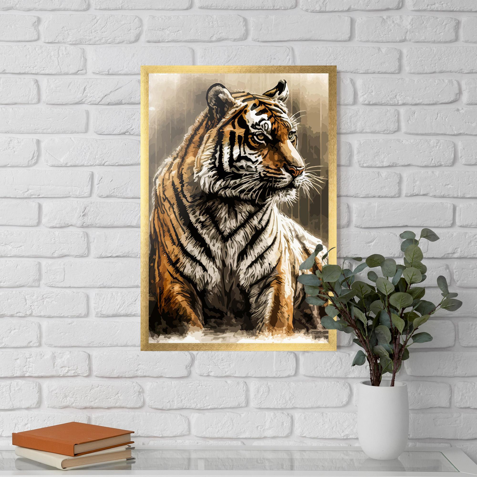 Plakat w Ramie Rain Tiger mockup 5
