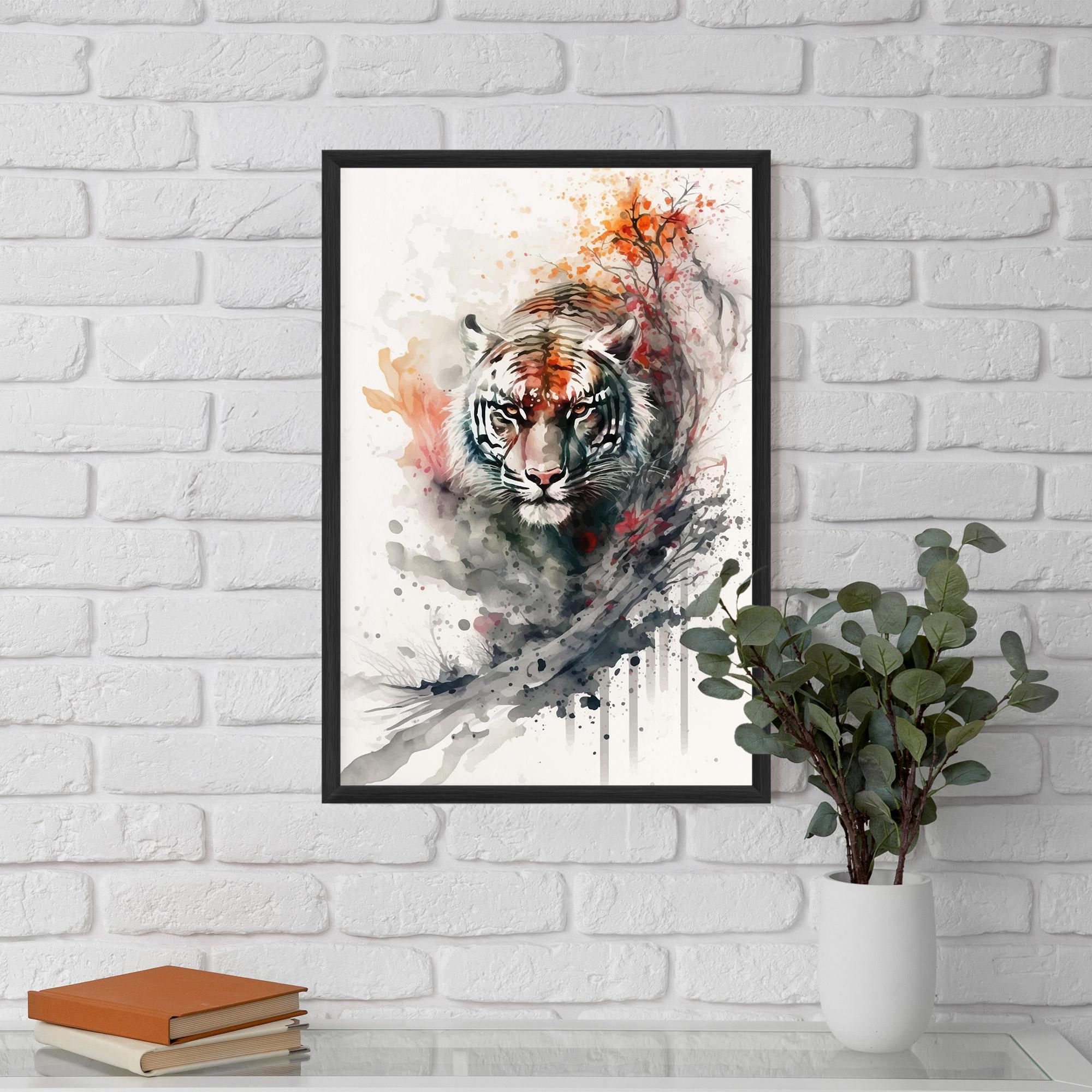 Plakat w Ramie Beautiful Tiger Art mockup 5