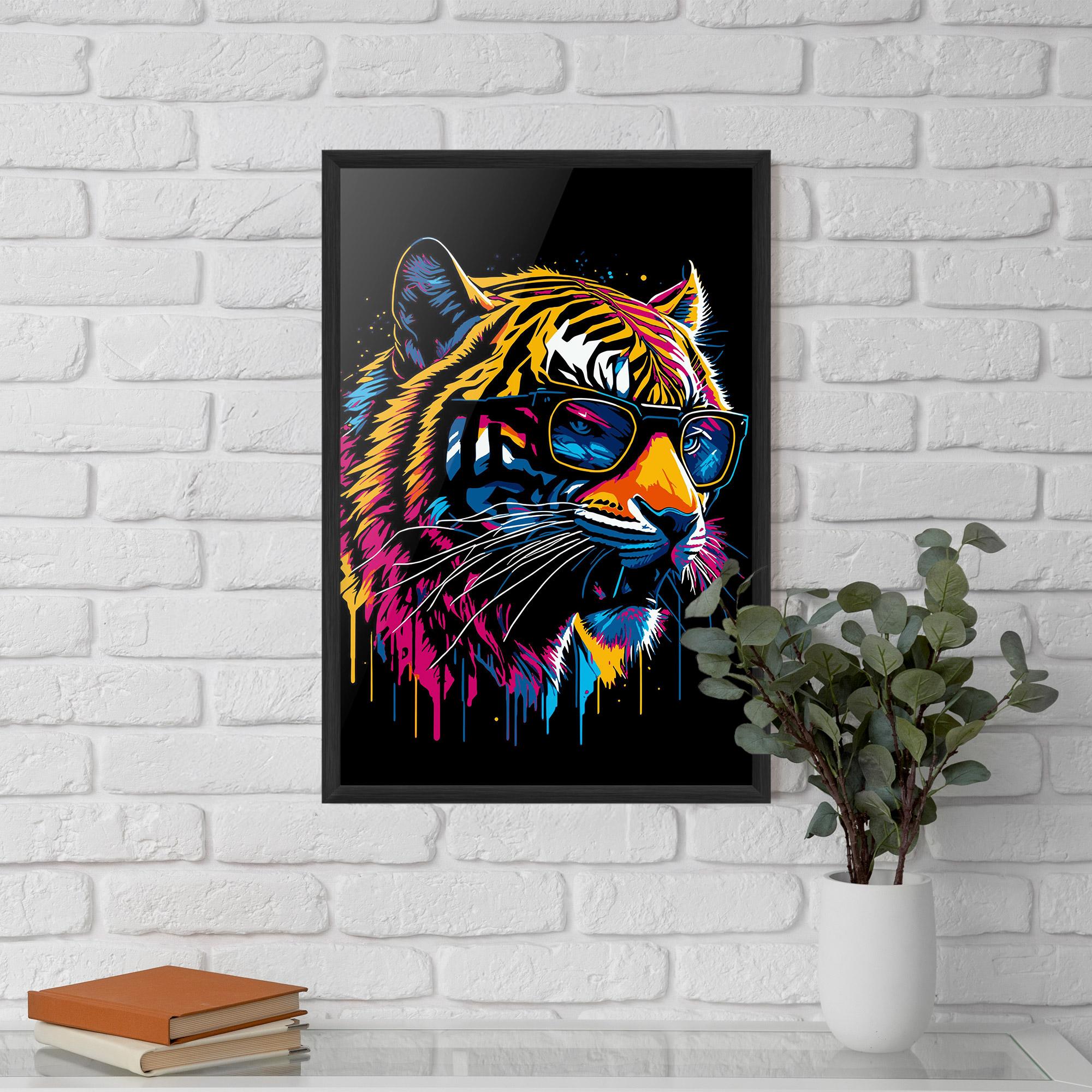 Plakat w Ramie Cool Tiger mockup 5