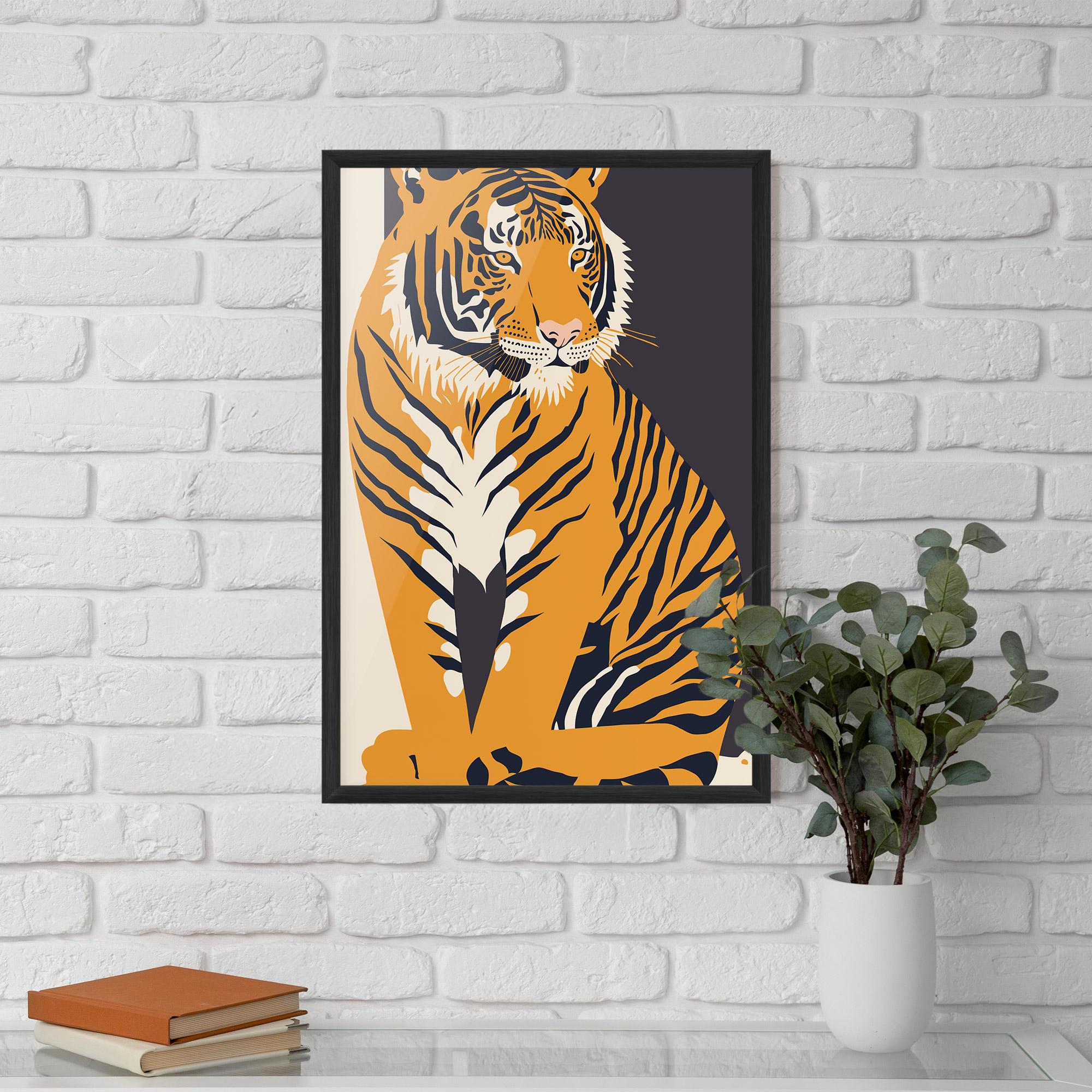 Plakat w Ramie Orange Tiger mockup 5