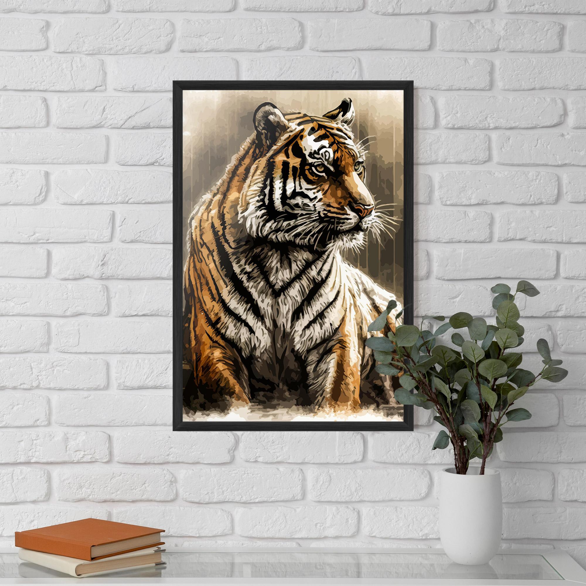 Plakat w Ramie Rain Tiger mockup 5