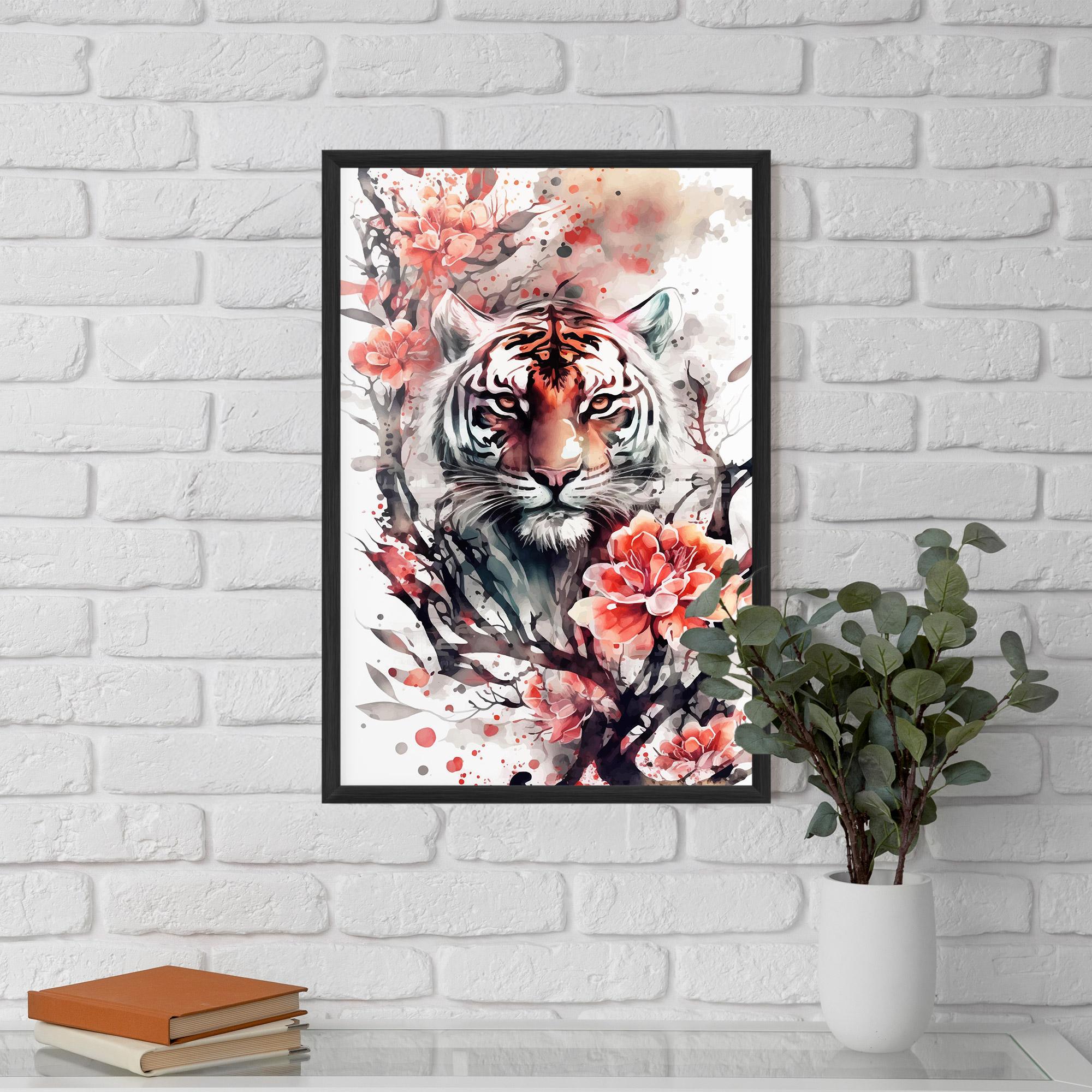 Plakat w Ramie Red Tiger mockup 5