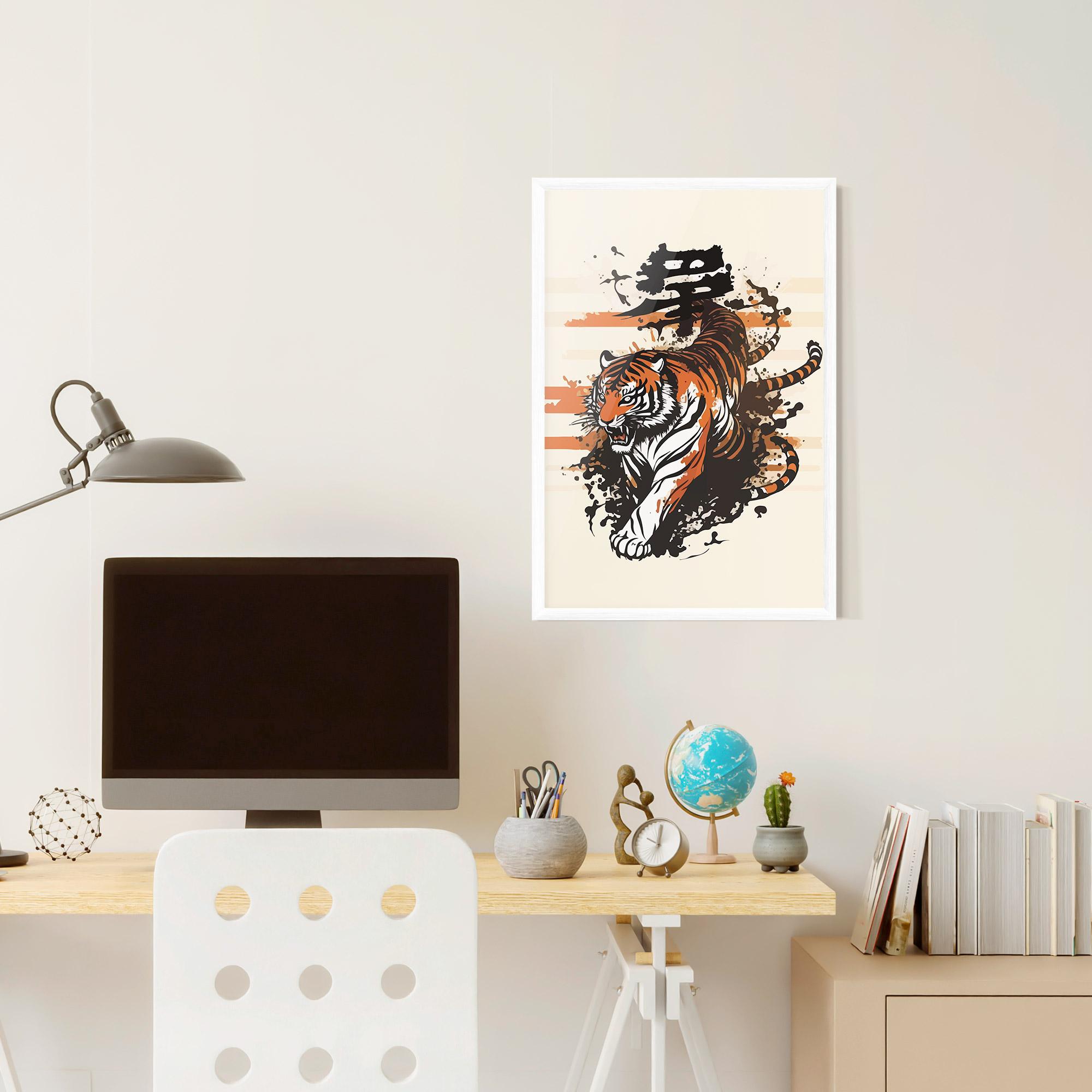 Plakat w Ramie Asiatic Tiger mockup 6