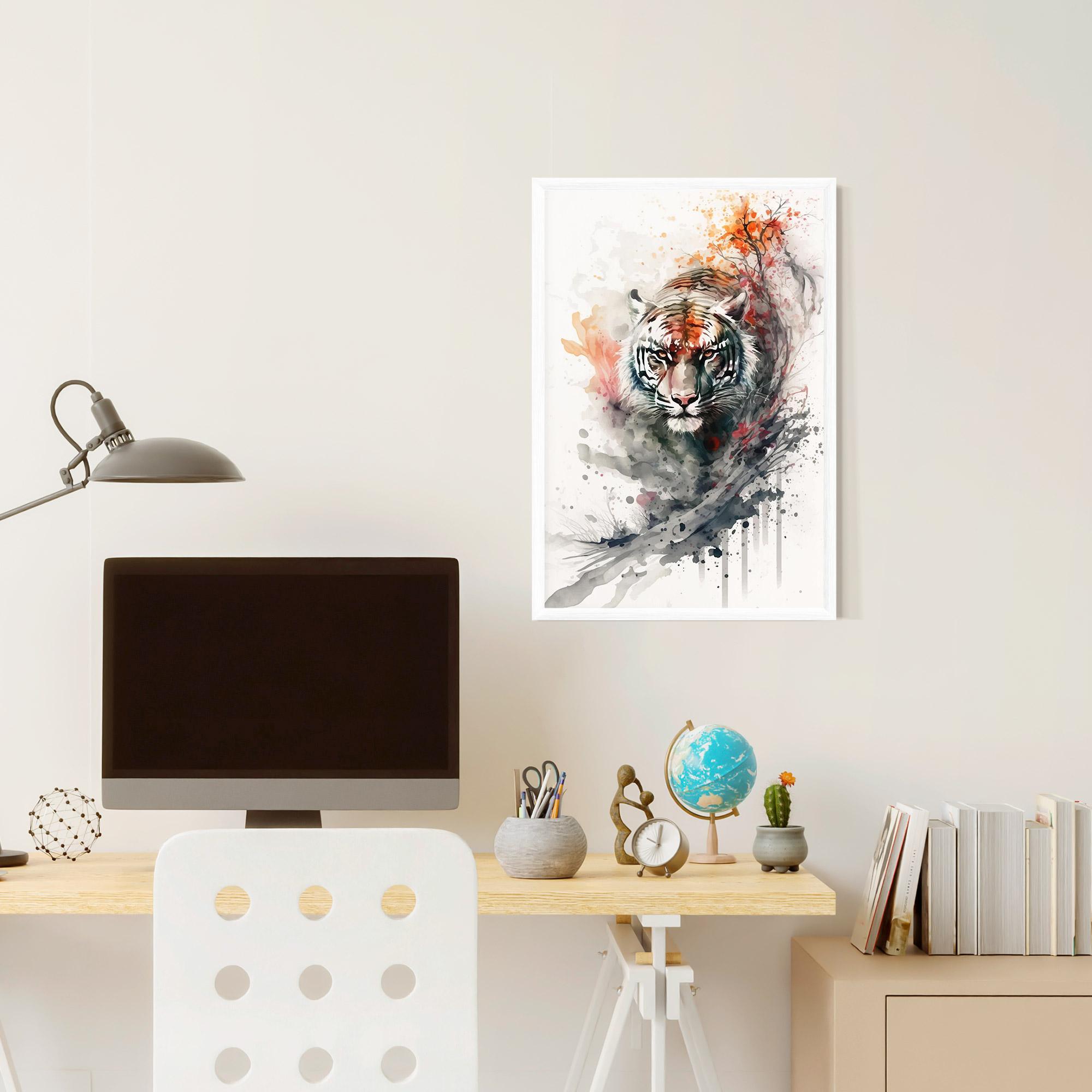 Plakat w Ramie Beautiful Tiger Art mockup 6