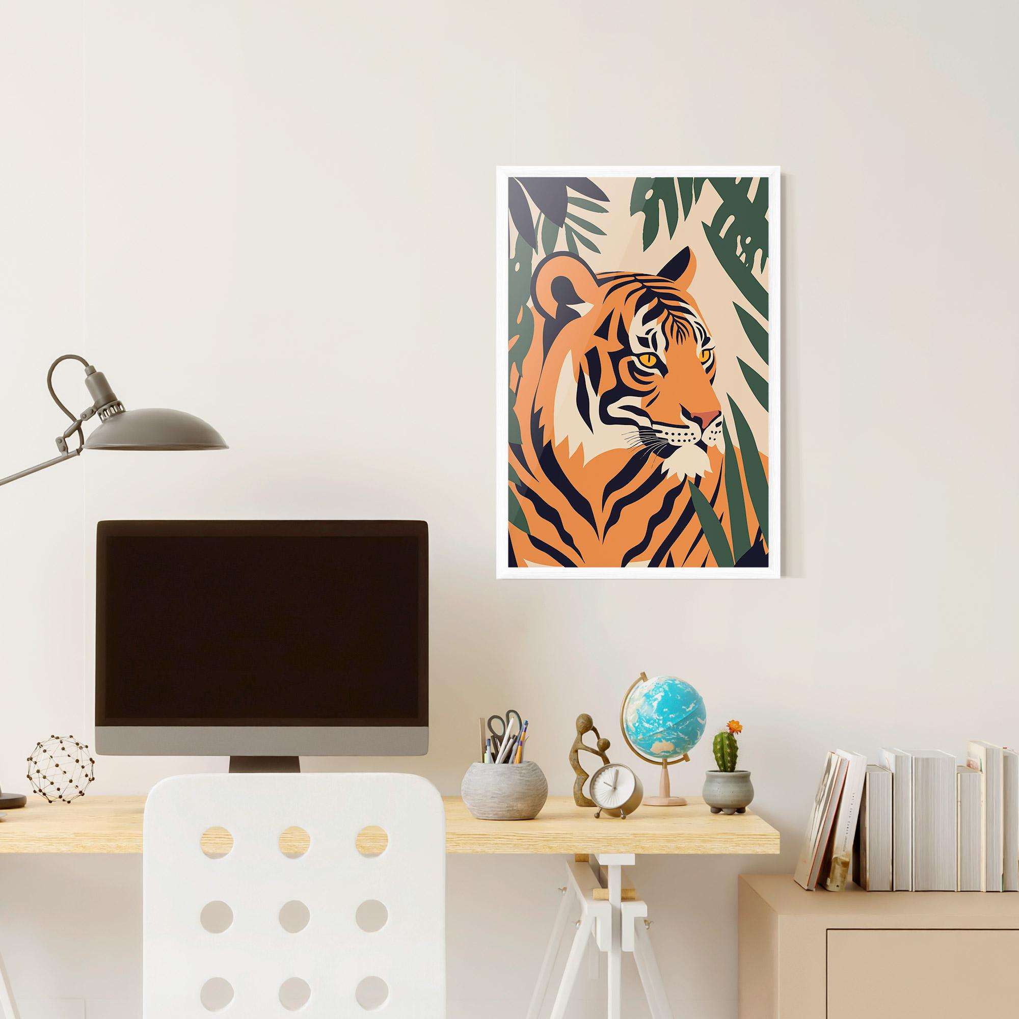 Plakat w Ramie Cartoon Style Tiger mockup 6