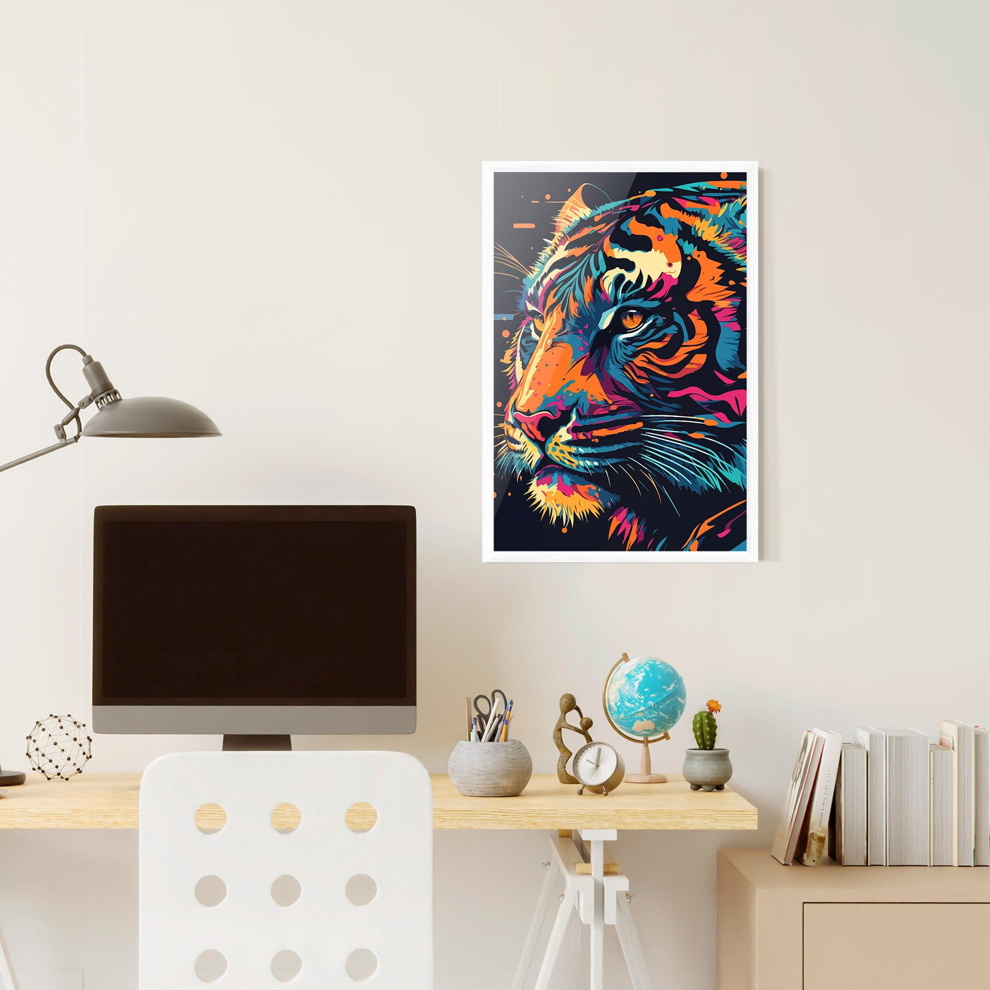 Plakat w Ramie Colorful Tiger mockup 6