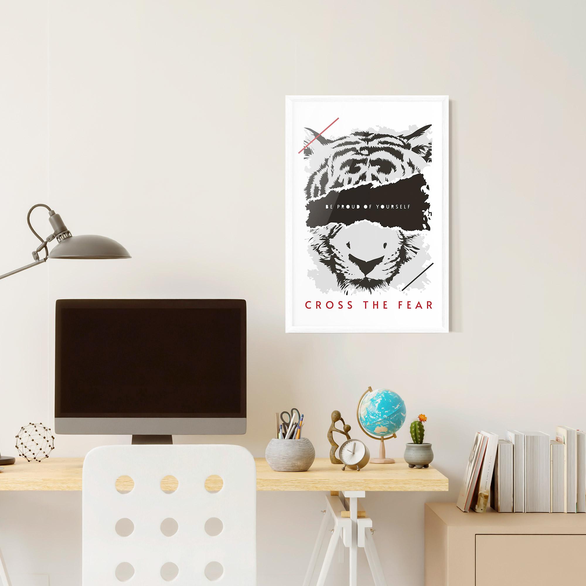 Plakat w Ramie Cross The Fear mockup 6
