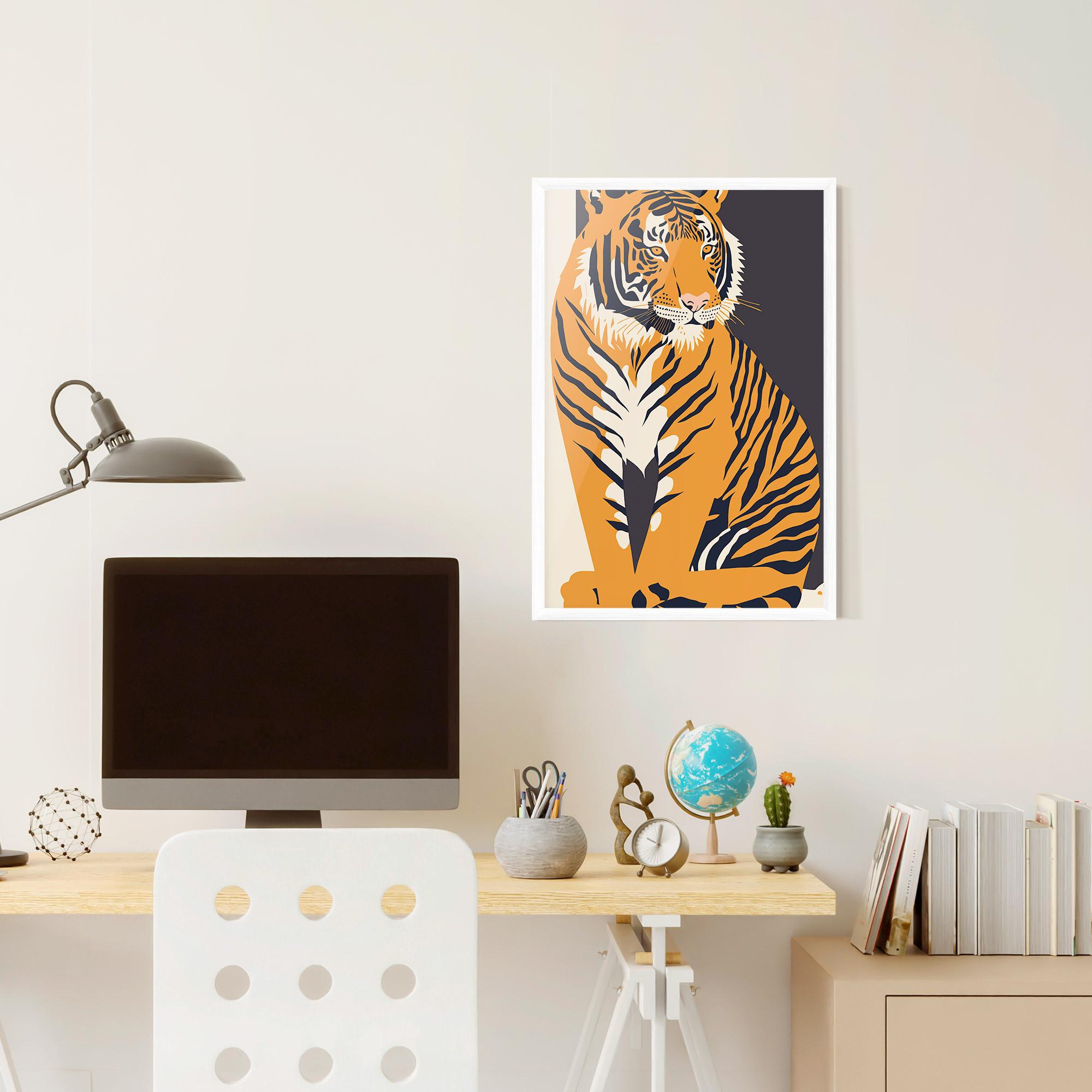 Plakat w Ramie Orange Tiger mockup 6
