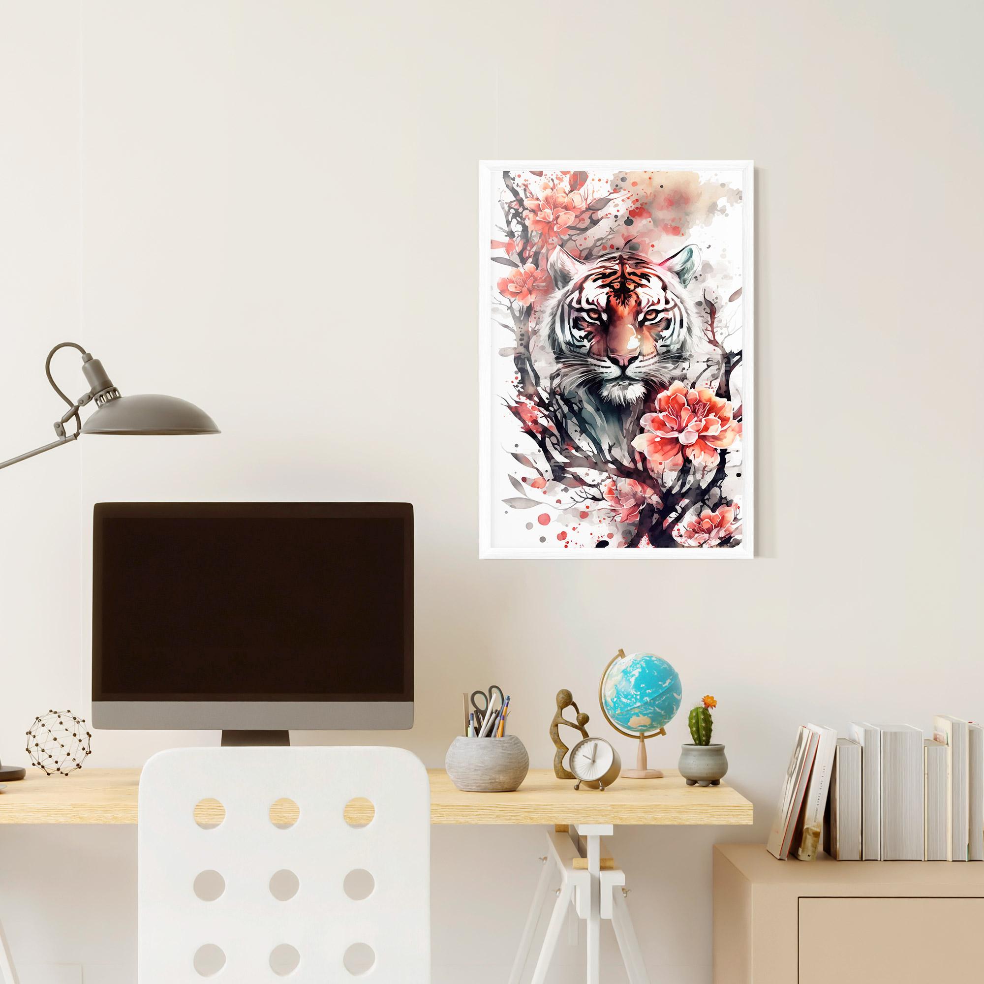 Plakat w Ramie Red Tiger mockup 6
