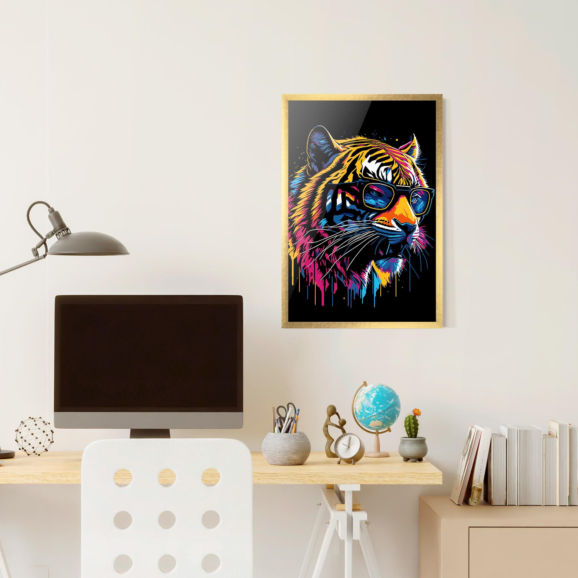 Plakat w Ramie Cool Tiger mockup 6