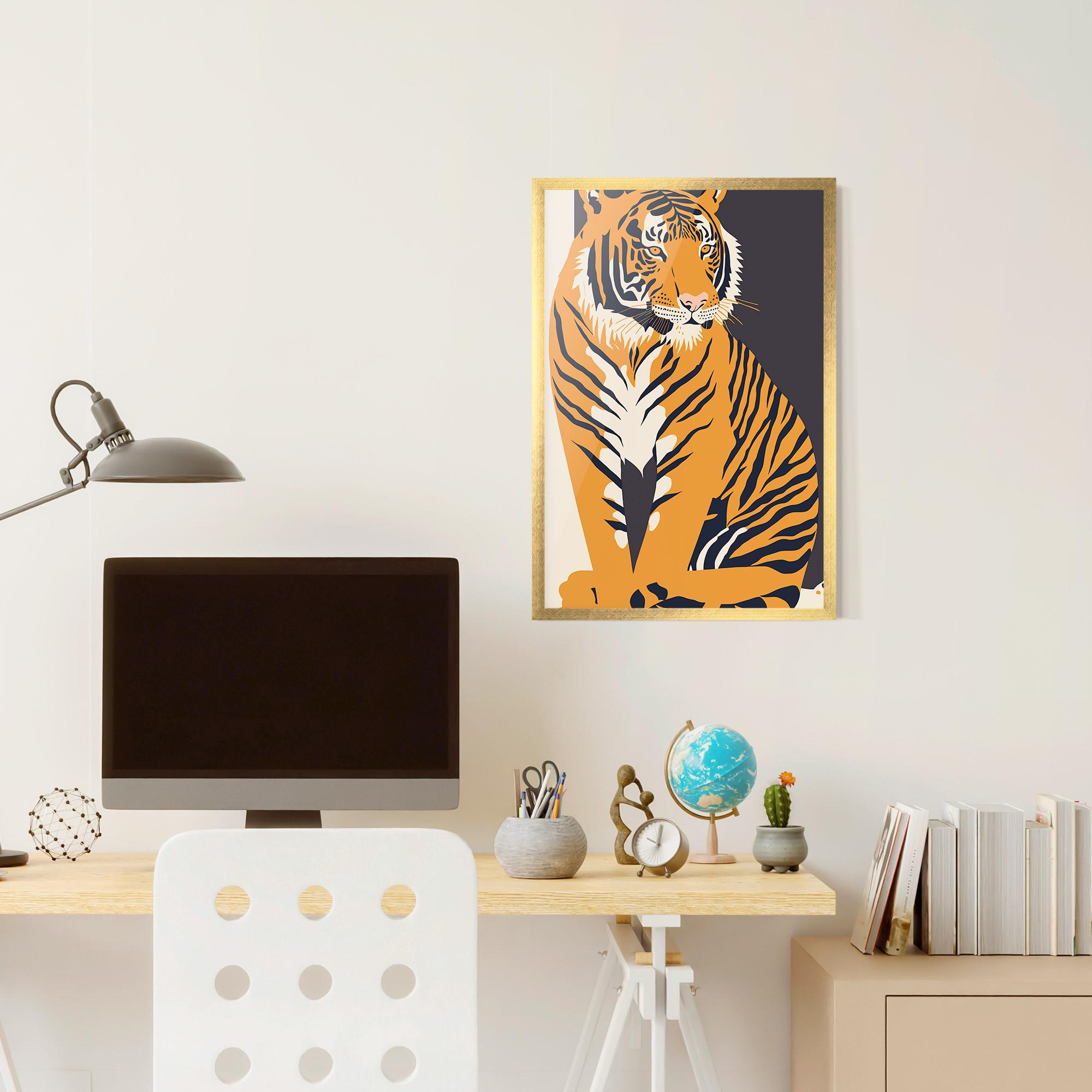 Plakat w Ramie Orange Tiger mockup 6