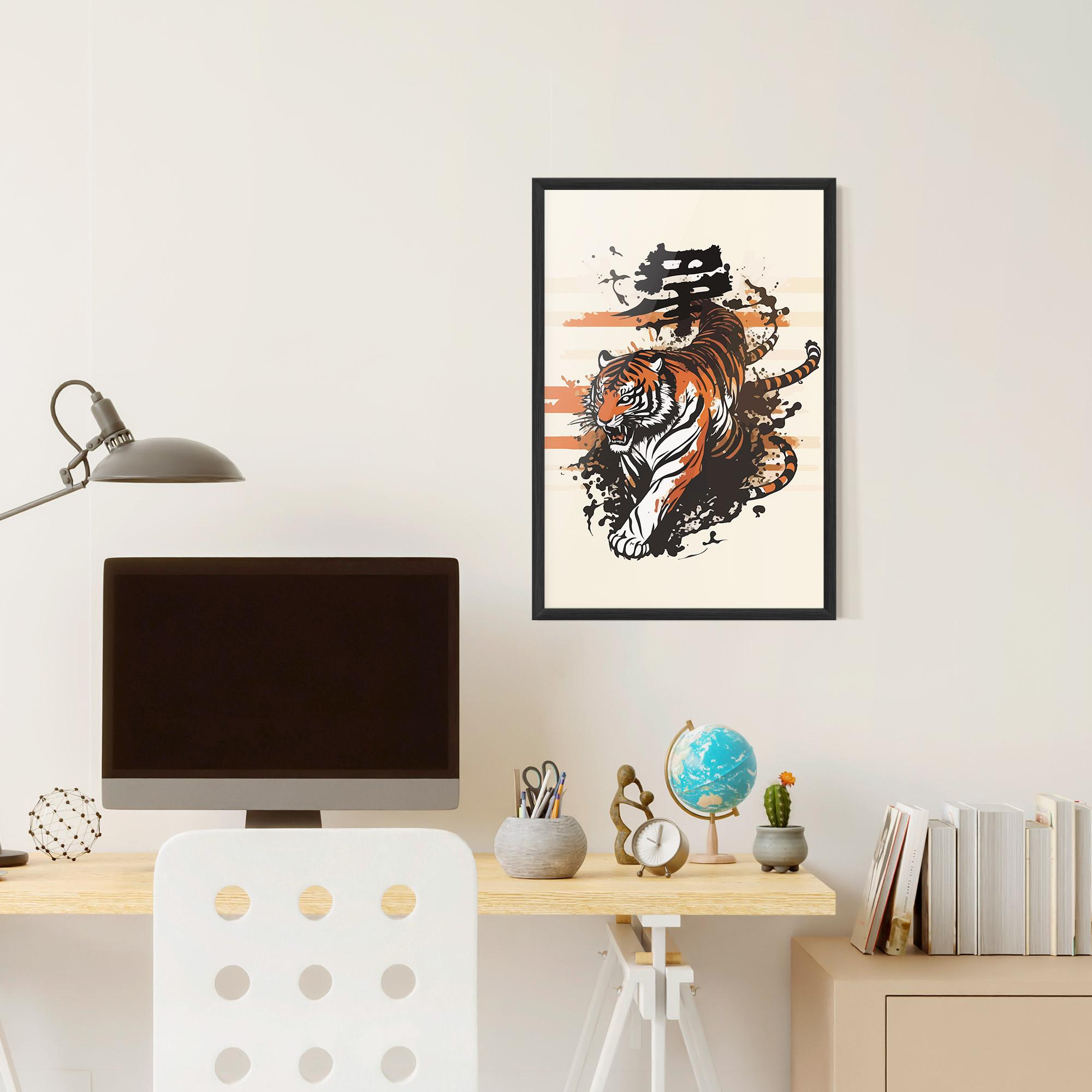 Plakat w Ramie Asiatic Tiger mockup 6
