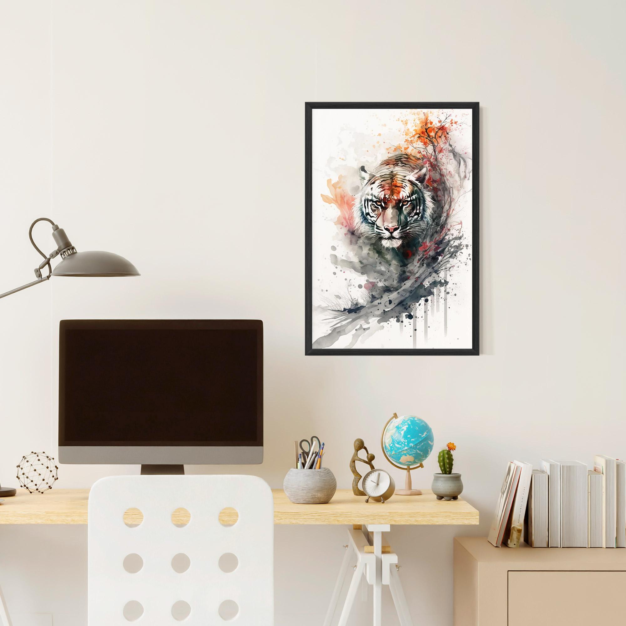 Plakat w Ramie Beautiful Tiger Art mockup 6