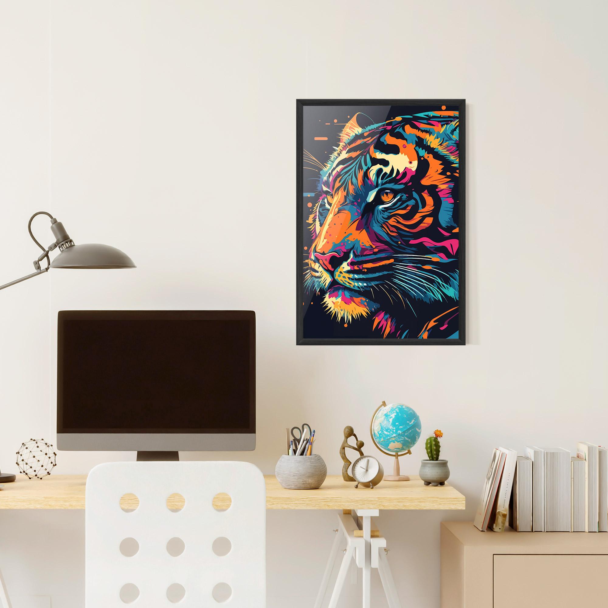 Plakat w Ramie Colorful Tiger mockup 6