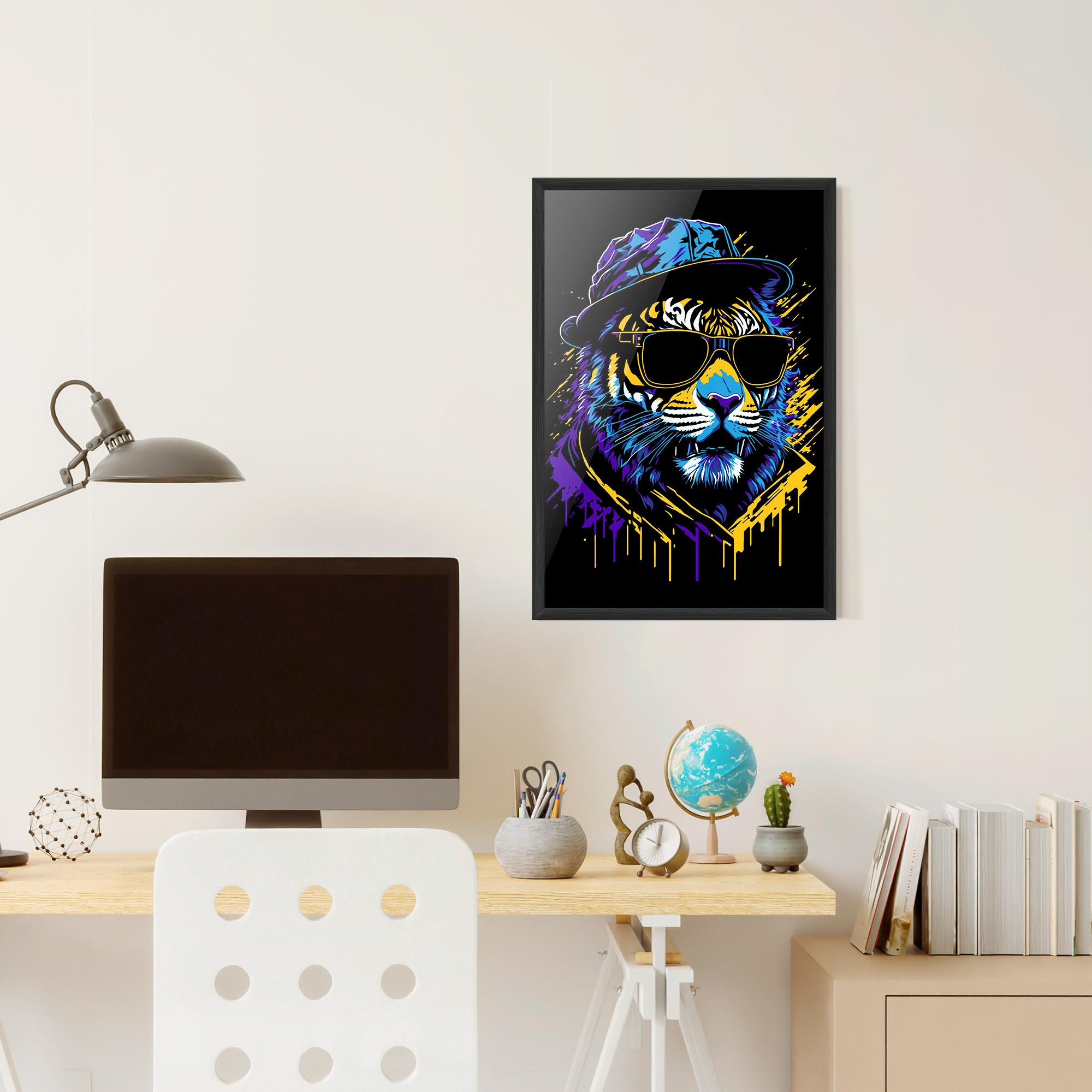 Plakat w Ramie Glasses Tiger mockup 6