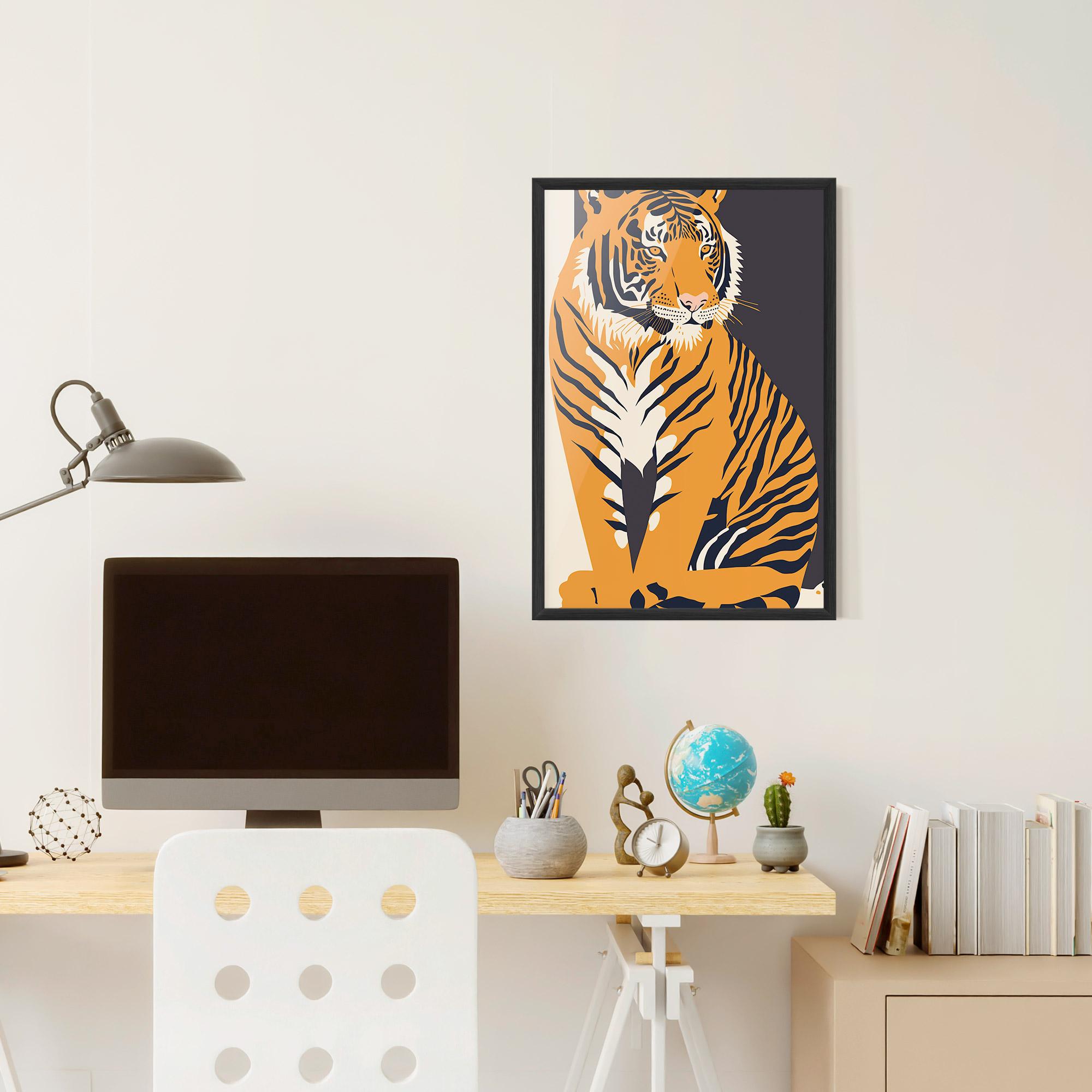 Plakat w Ramie Orange Tiger mockup 6