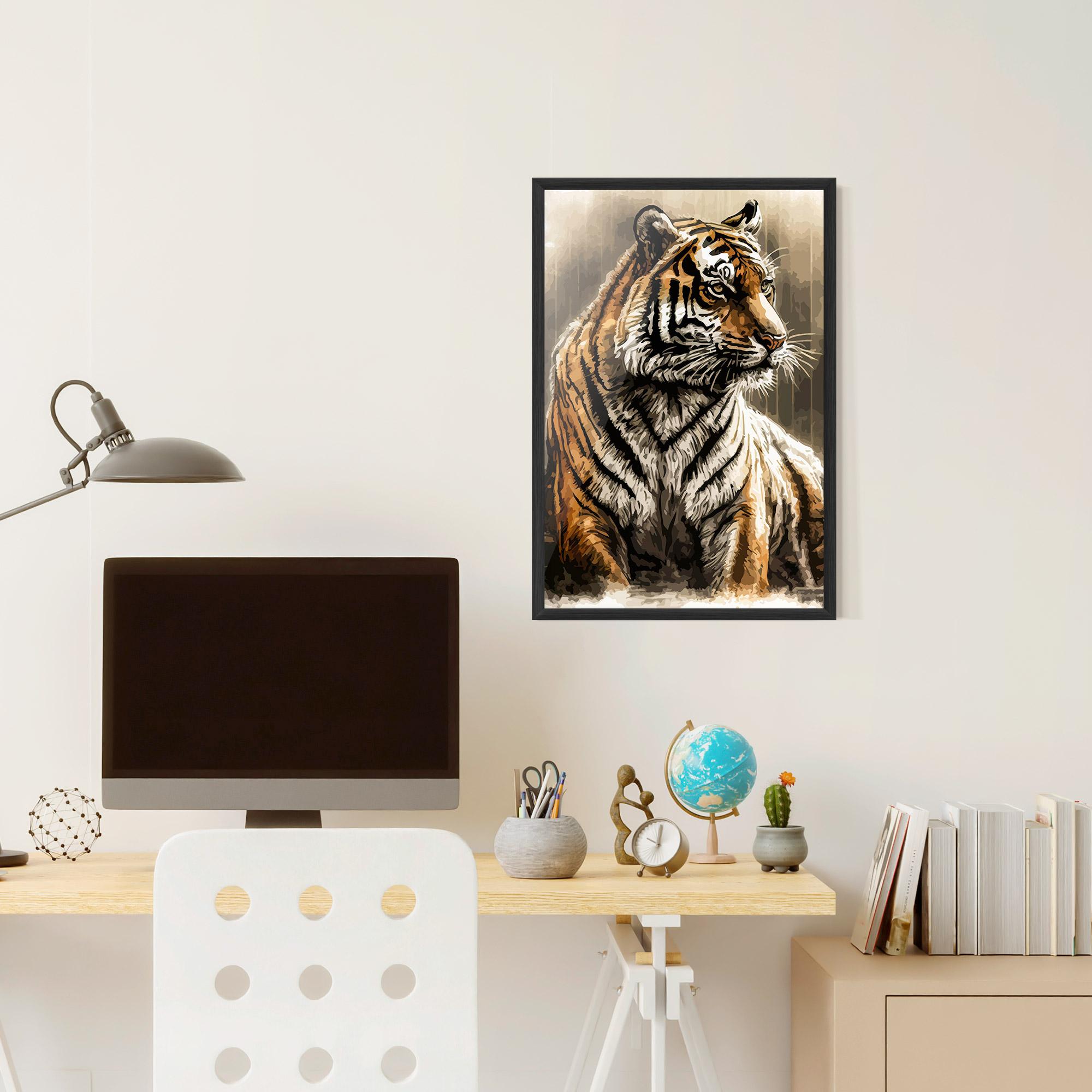 Plakat w Ramie Rain Tiger mockup 6