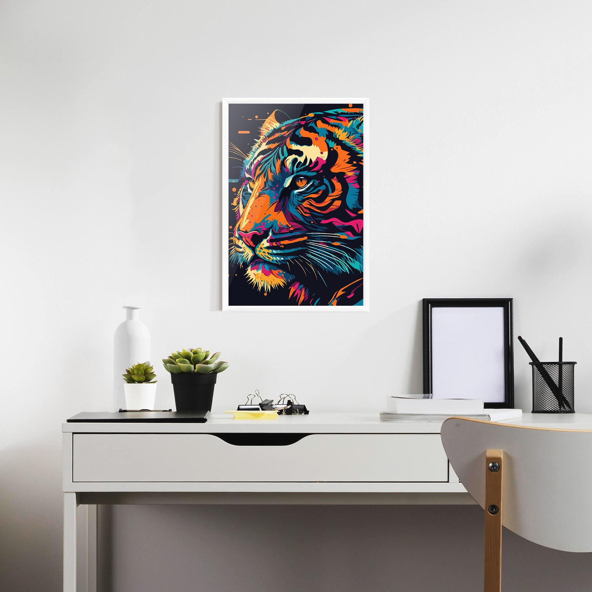 Plakat w Ramie Colorful Tiger mockup 7