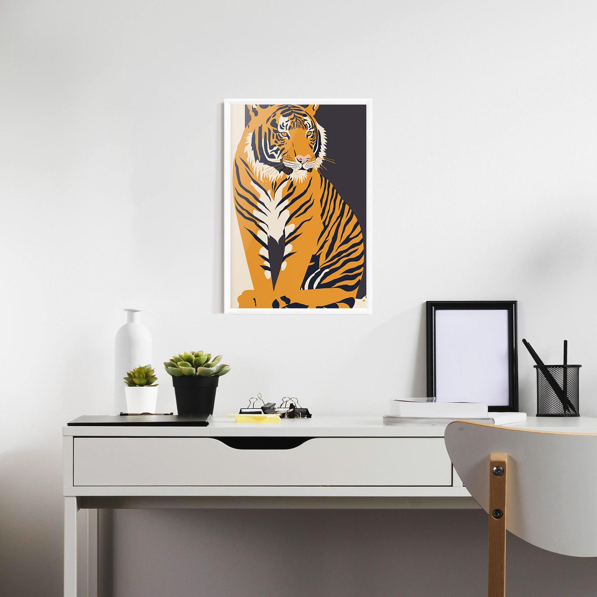 Plakat w Ramie Orange Tiger mockup 7