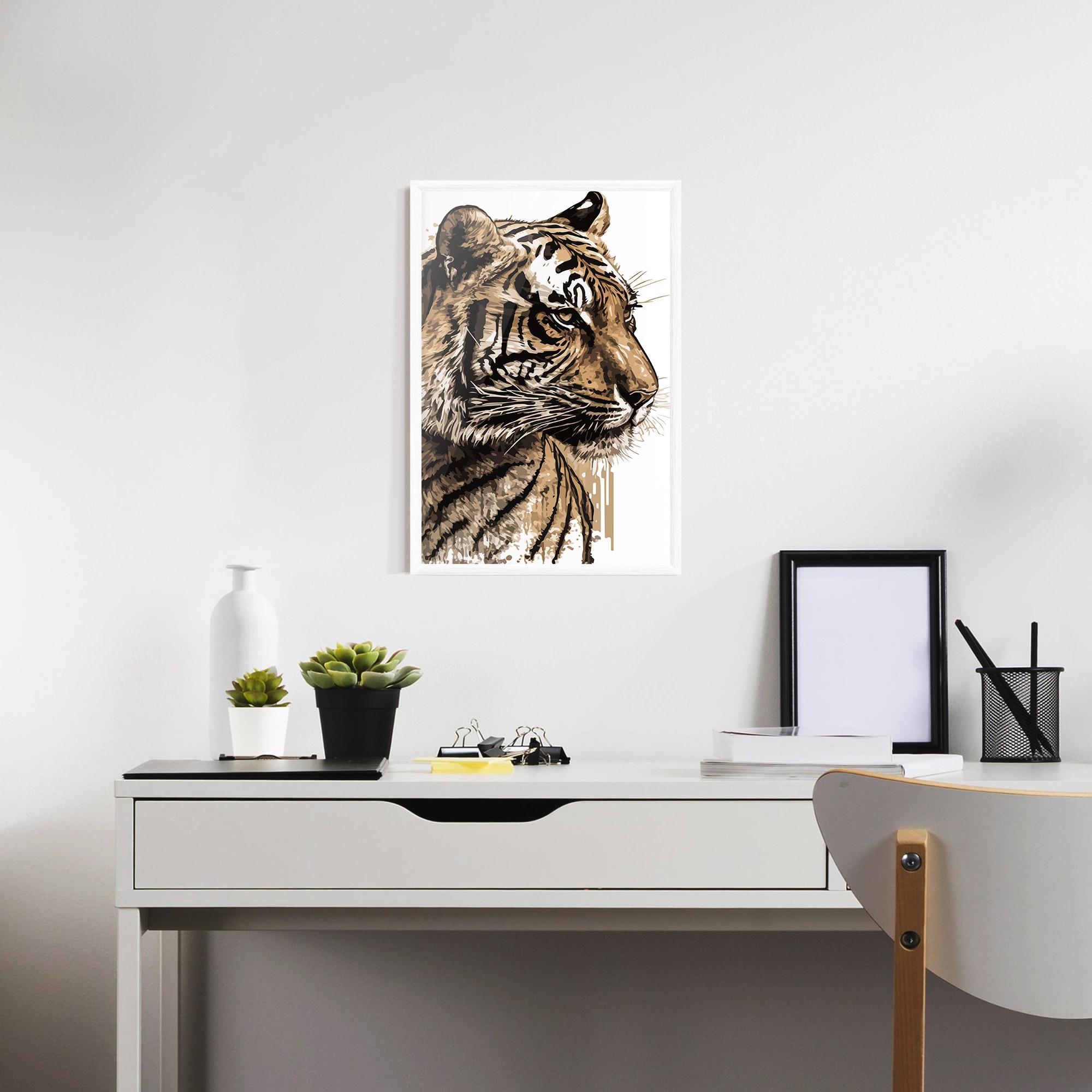 Plakat w Ramie Pretty Tiger Art mockup 7