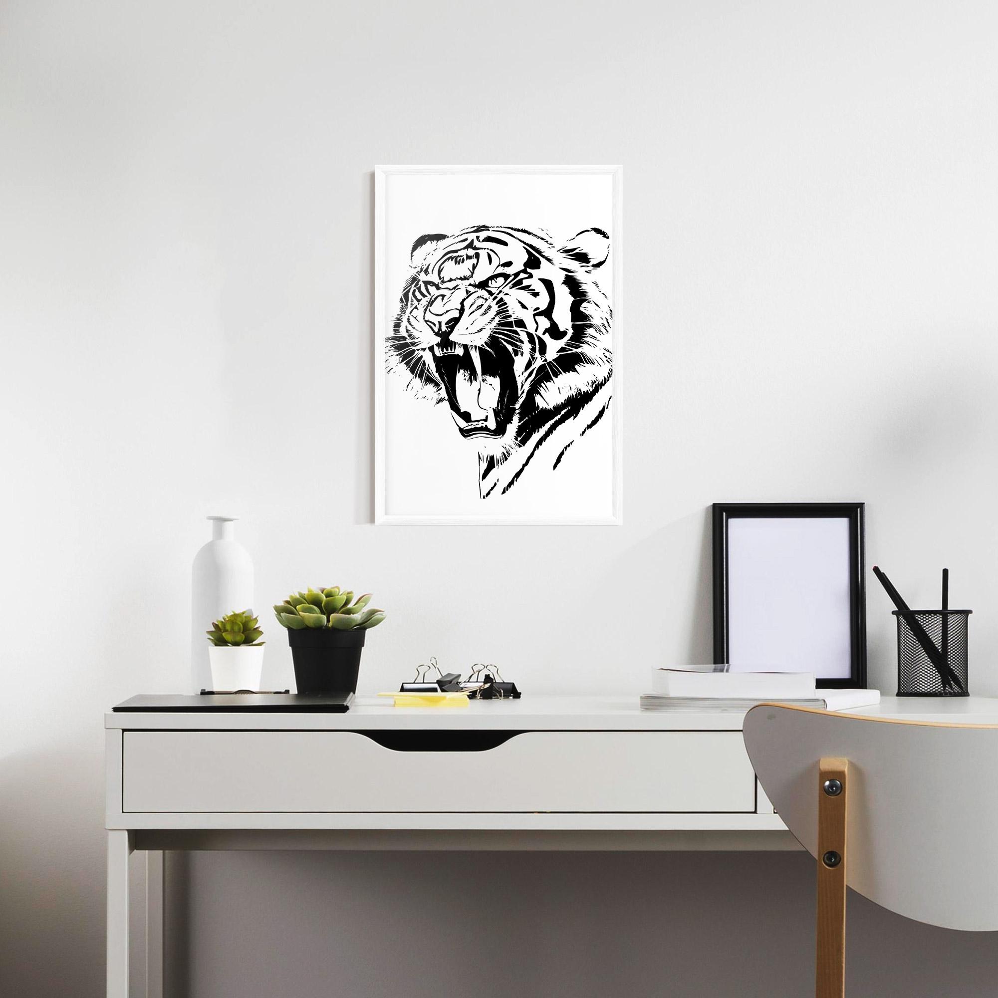 Plakat w Ramie Roaring Tiger mockup 7