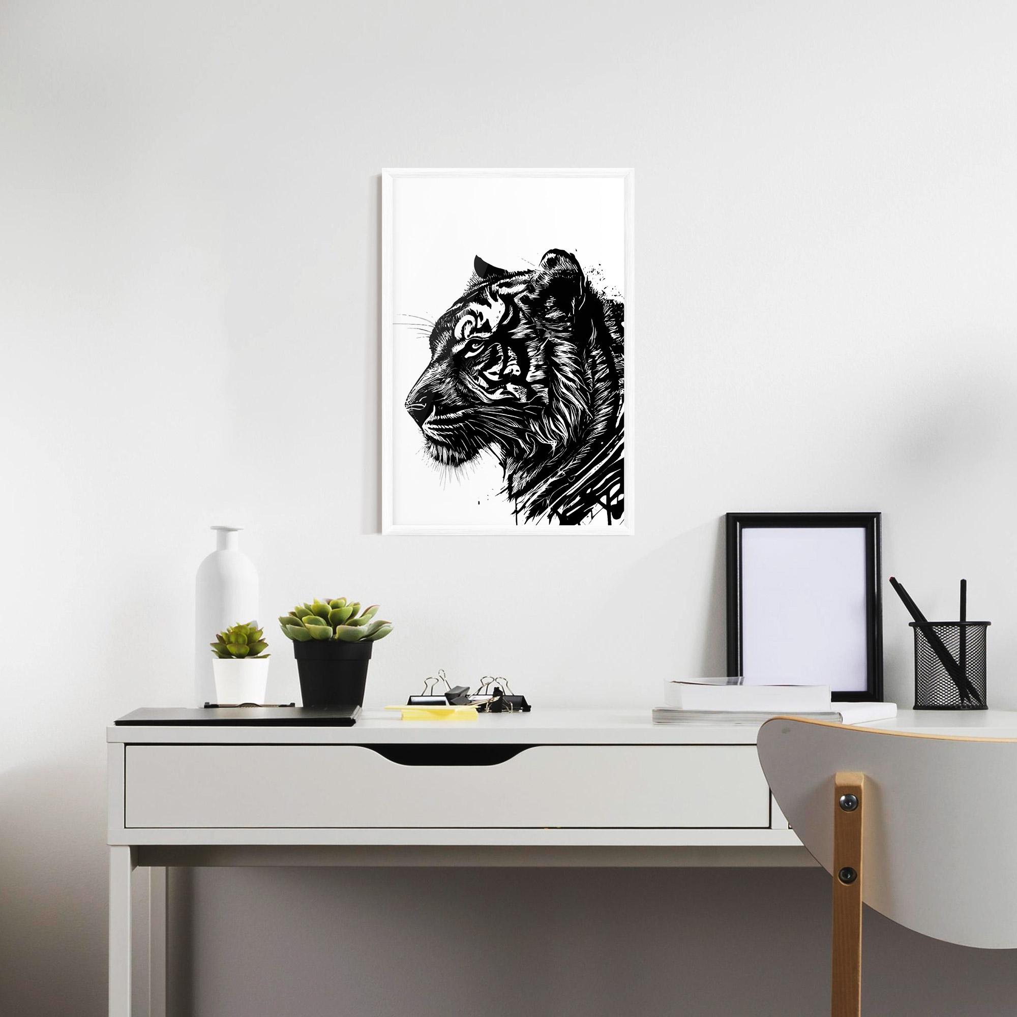 Plakat w Ramie Tiger Profile mockup 7