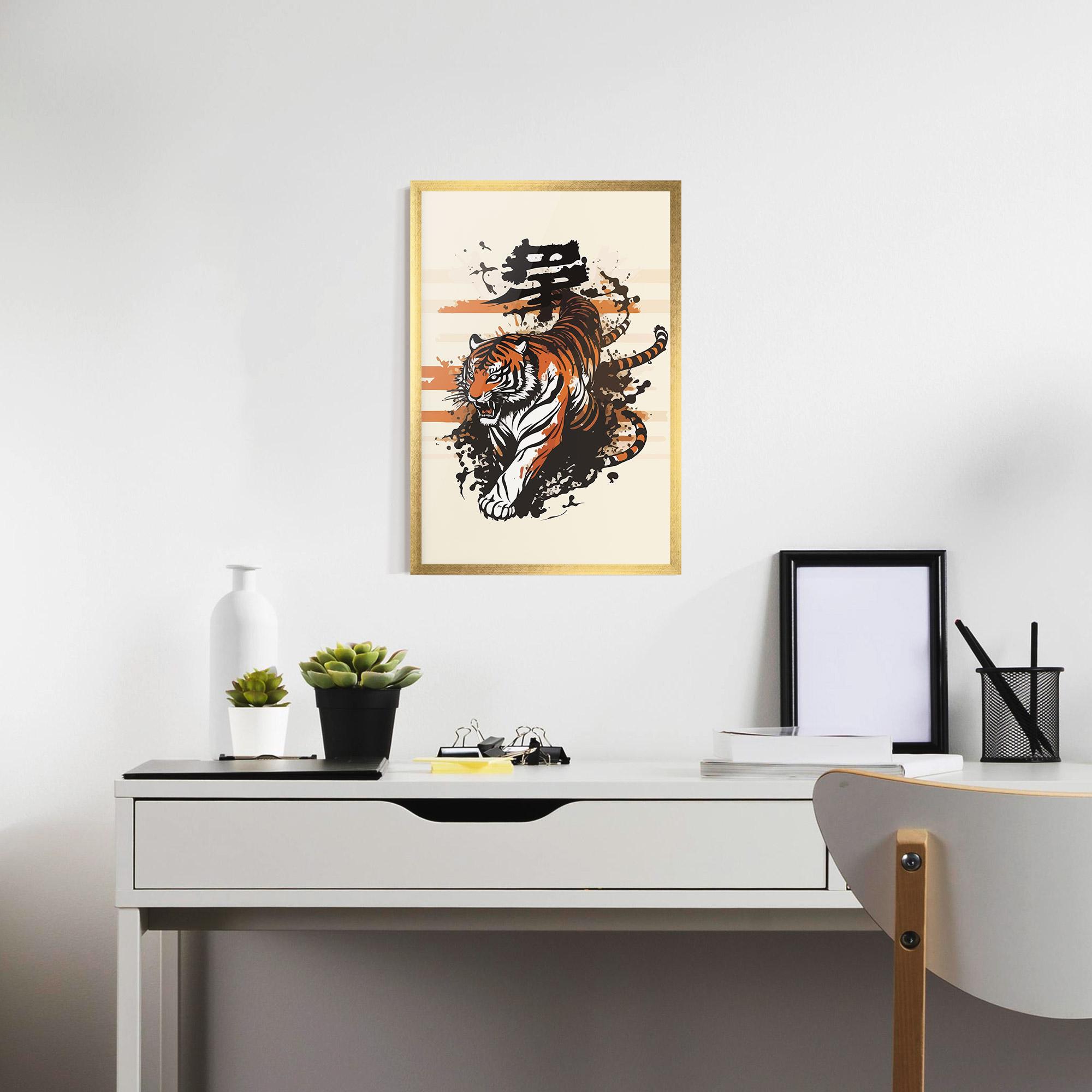 Plakat w Ramie Asiatic Tiger mockup 7