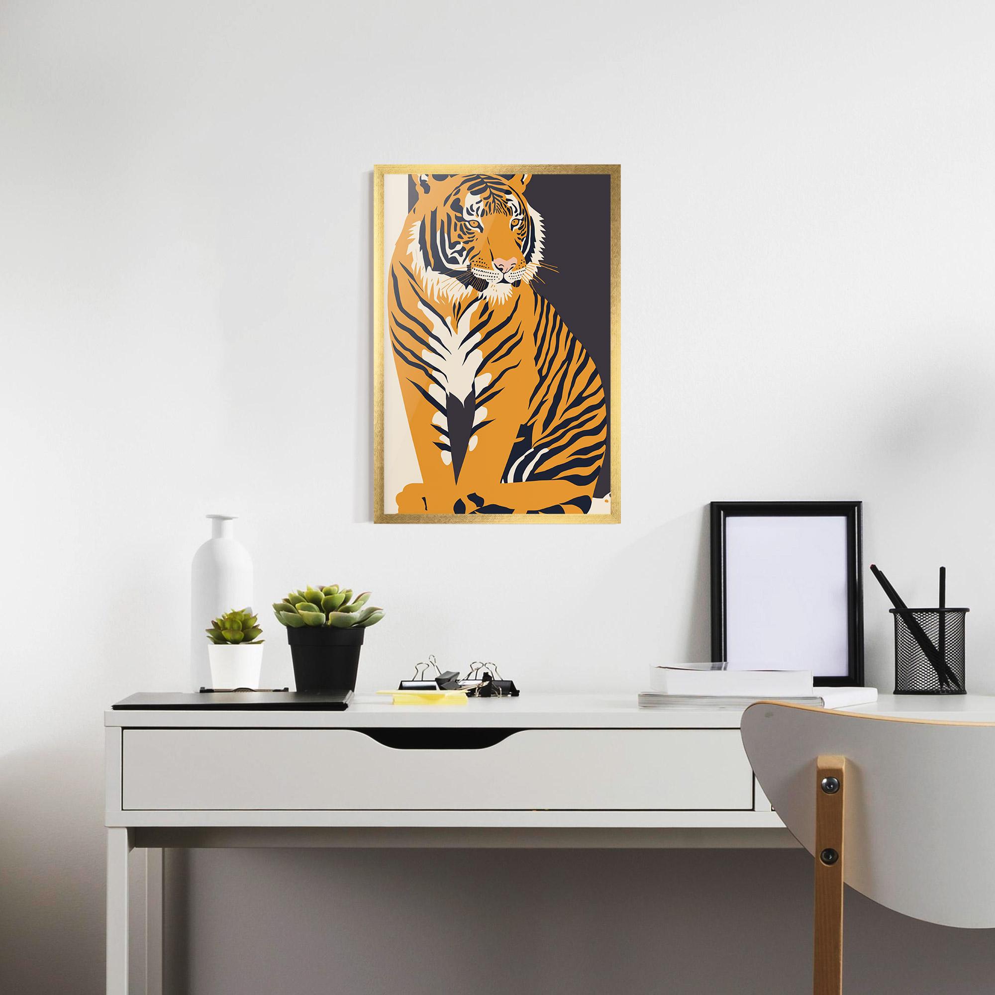 Plakat w Ramie Orange Tiger mockup 7