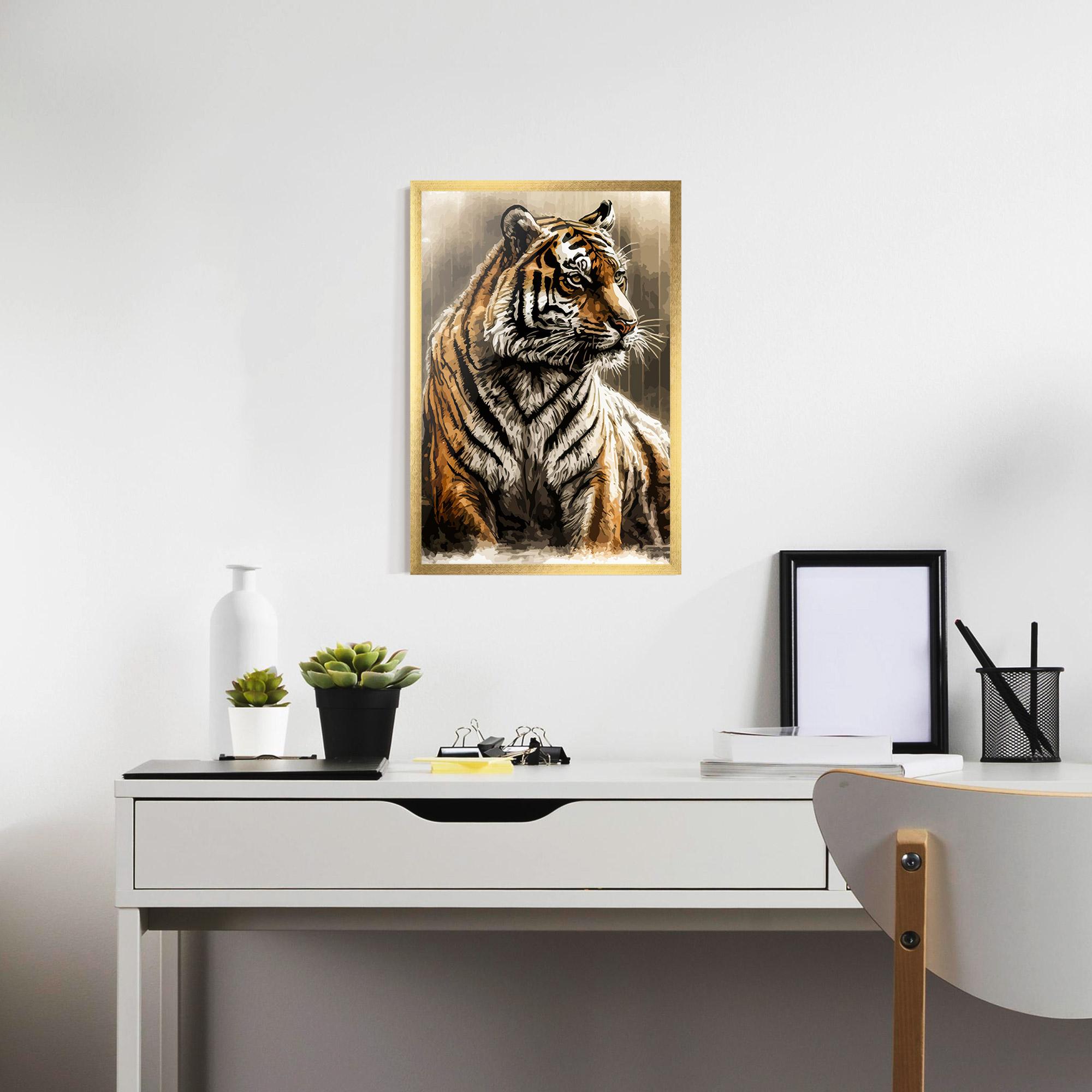 Plakat w Ramie Rain Tiger mockup 7