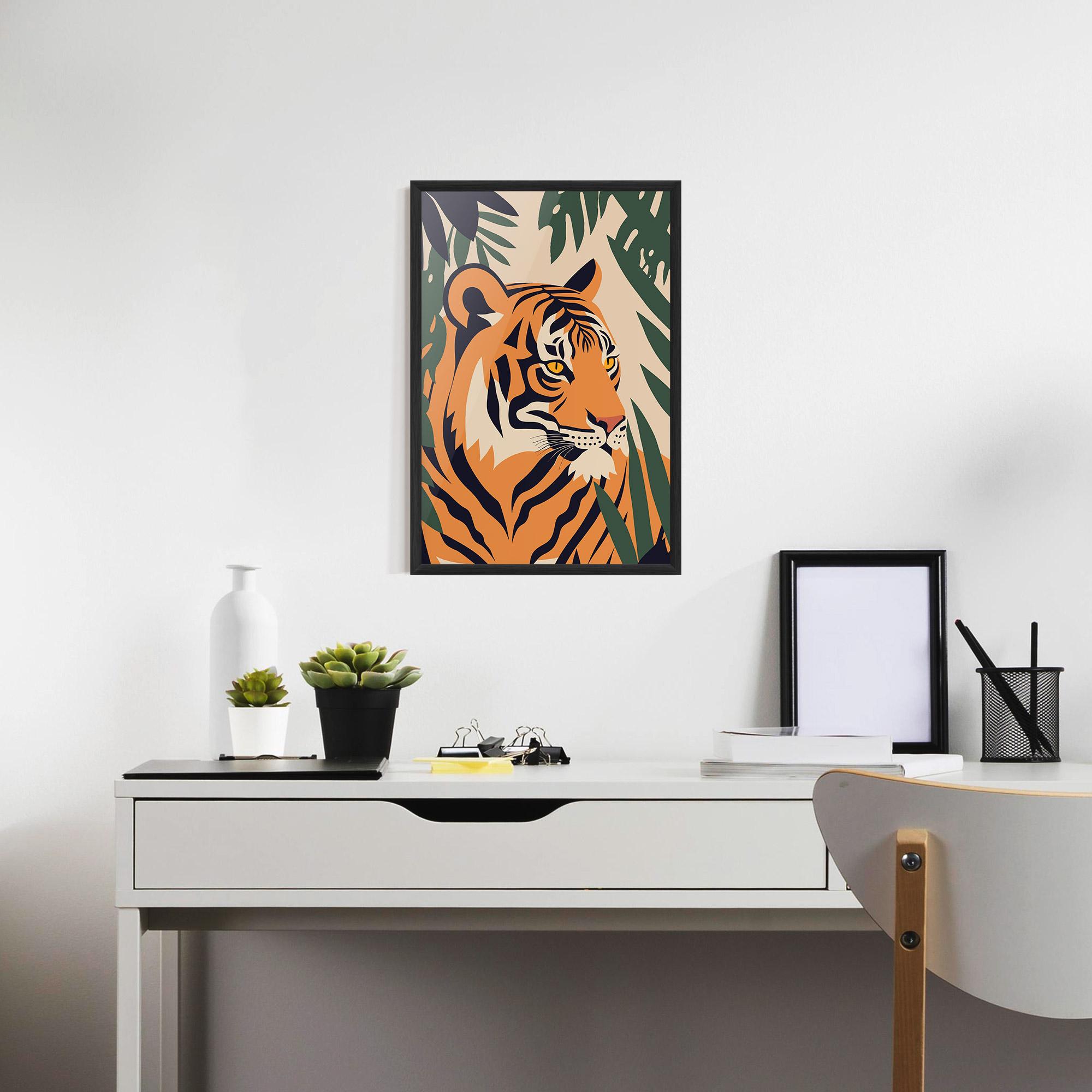 Plakat w Ramie Cartoon Style Tiger mockup 7