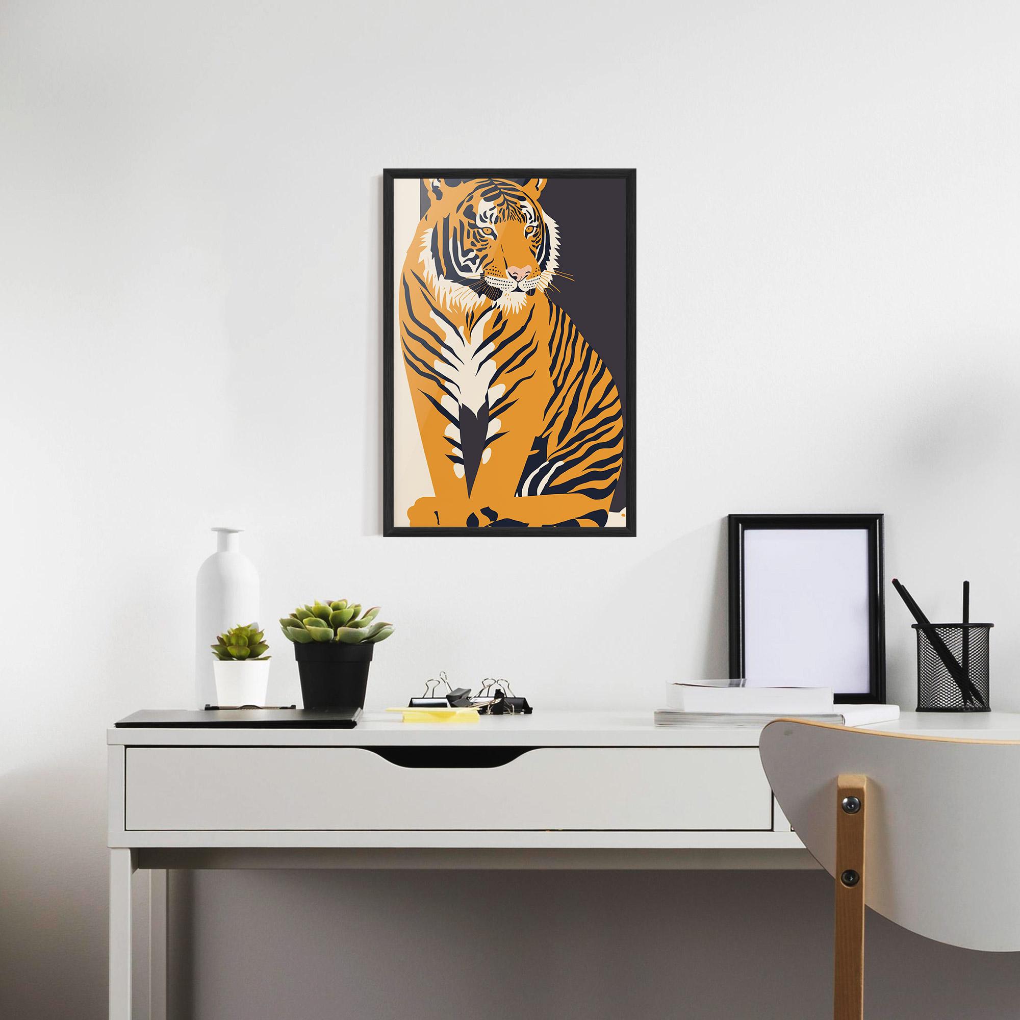 Plakat w Ramie Orange Tiger mockup 7