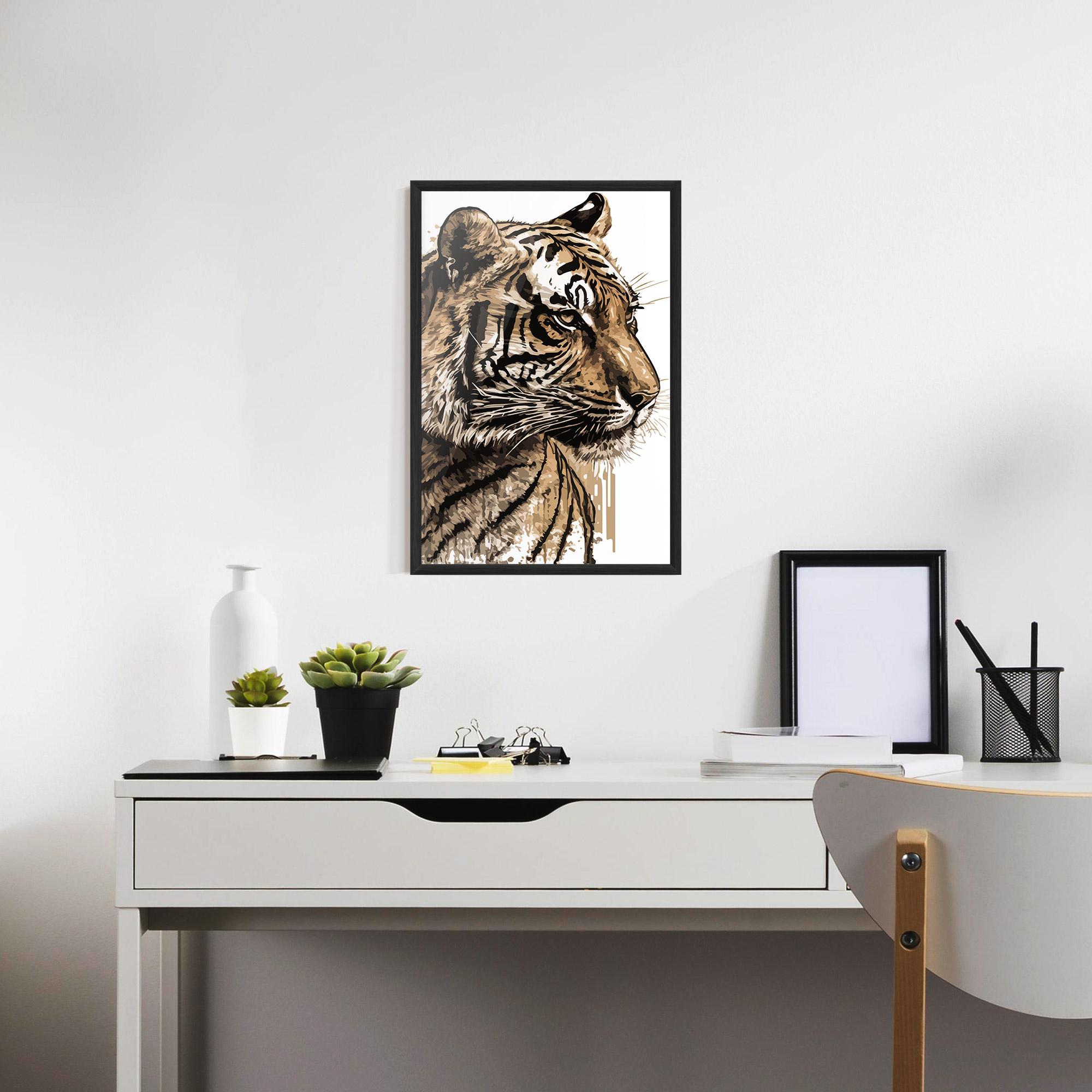 Plakat w Ramie Pretty Tiger Art mockup 7