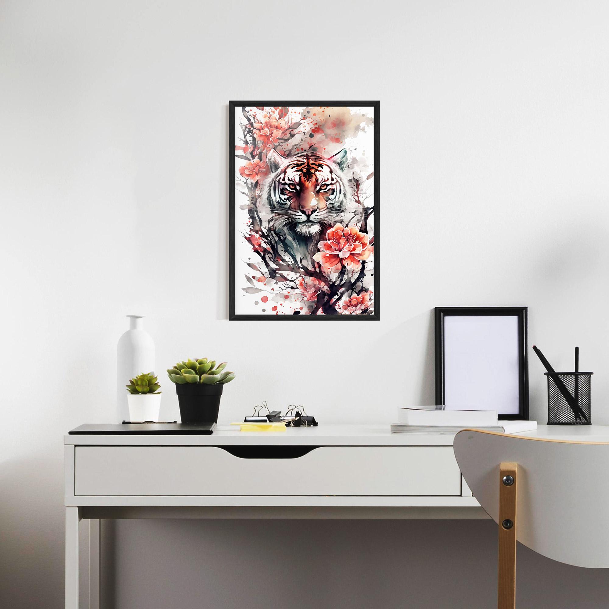 Plakat w Ramie Red Tiger mockup 7