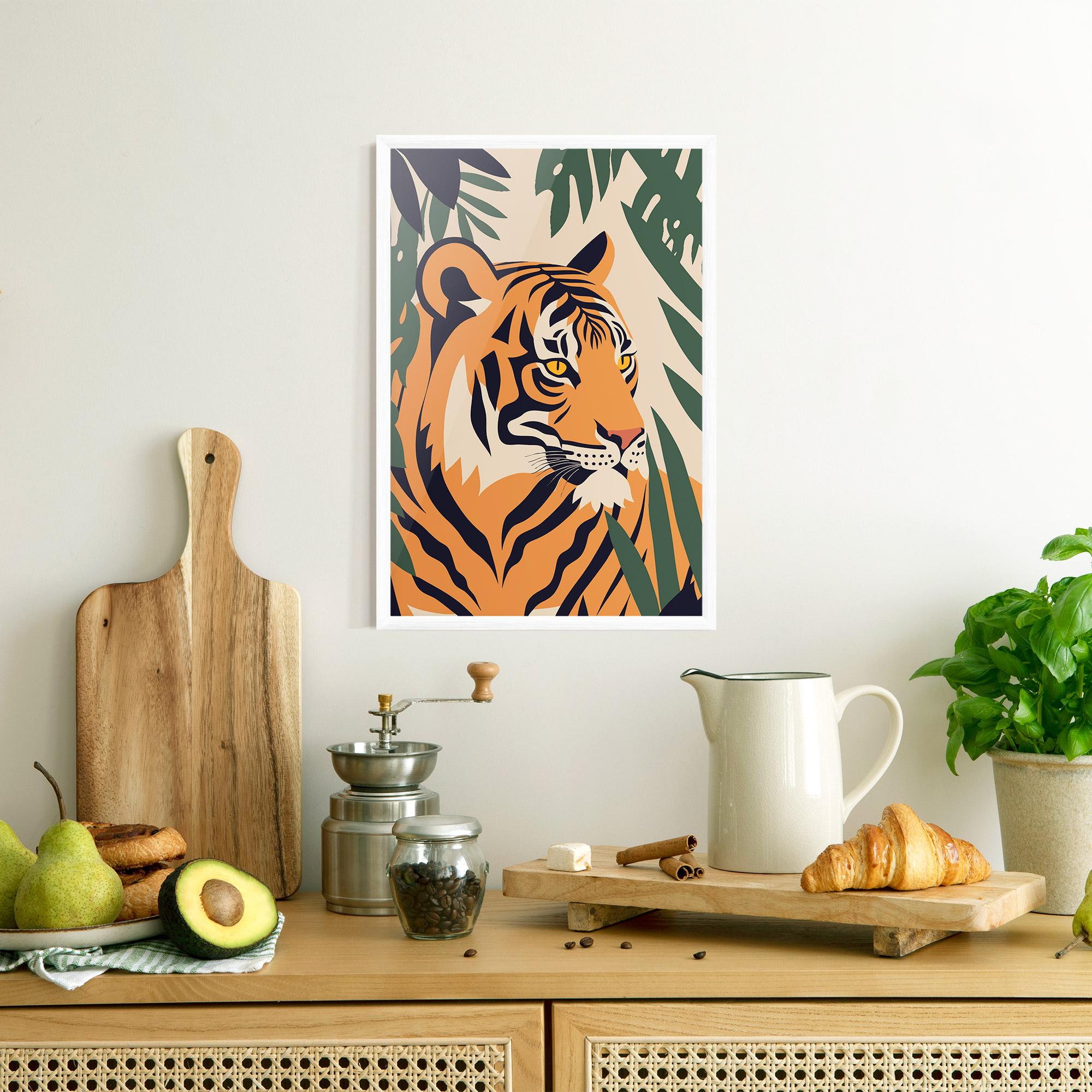 Plakat w Ramie Cartoon Style Tiger mockup 8